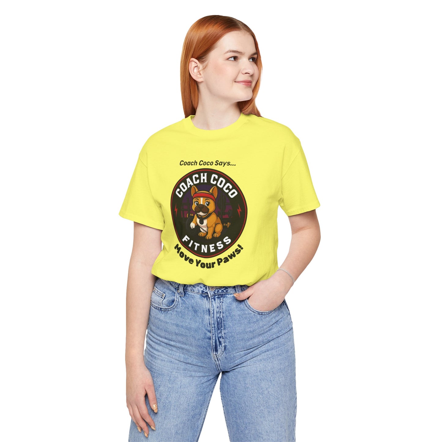 Coach Coco Fitness - Fitness Motivational Unisex Tee - Coach Coco Fitness, Workout Shirt, Dog Lover Gift, Gym Apparel, Activewear