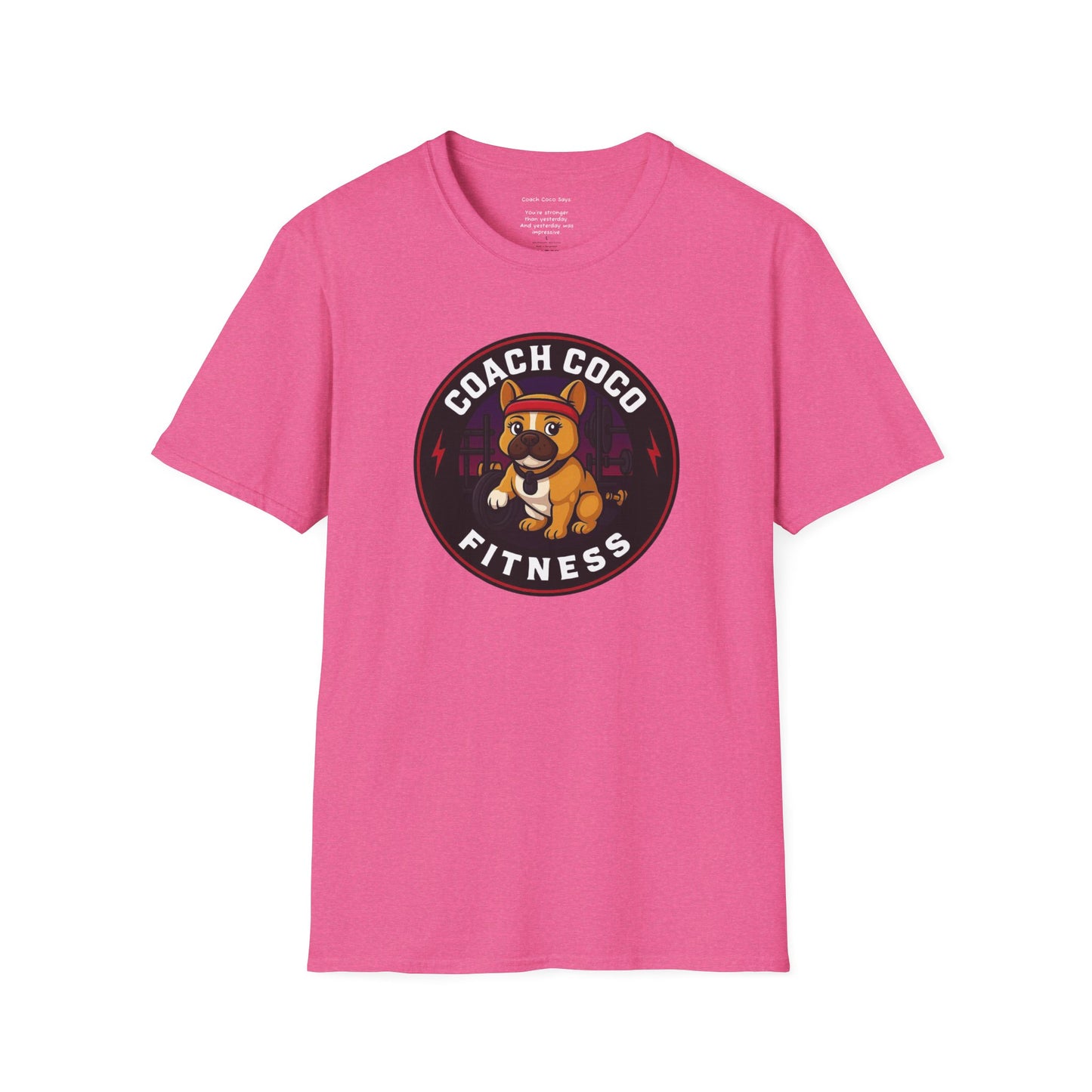 .Coach Coco Fitness Motivational T-Shirt | Fun Unisex Workout Tee | Pet Lover's Gift | Gym Apparel | Cute Fitness T-Shirt | Animal Lover Tee