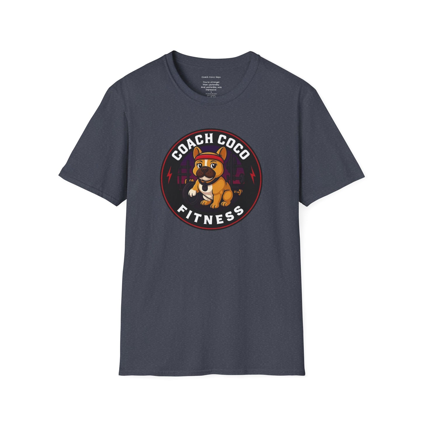 .Coach Coco Fitness Motivational T-Shirt | Fun Unisex Workout Tee | Pet Lover's Gift | Gym Apparel | Cute Fitness T-Shirt | Animal Lover Tee