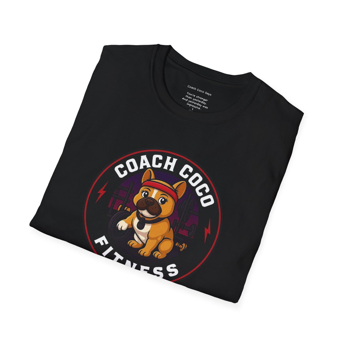 .Coach Coco Fitness Motivational T-Shirt | Fun Unisex Workout Tee | Pet Lover's Gift | Gym Apparel | Cute Fitness T-Shirt | Animal Lover Tee