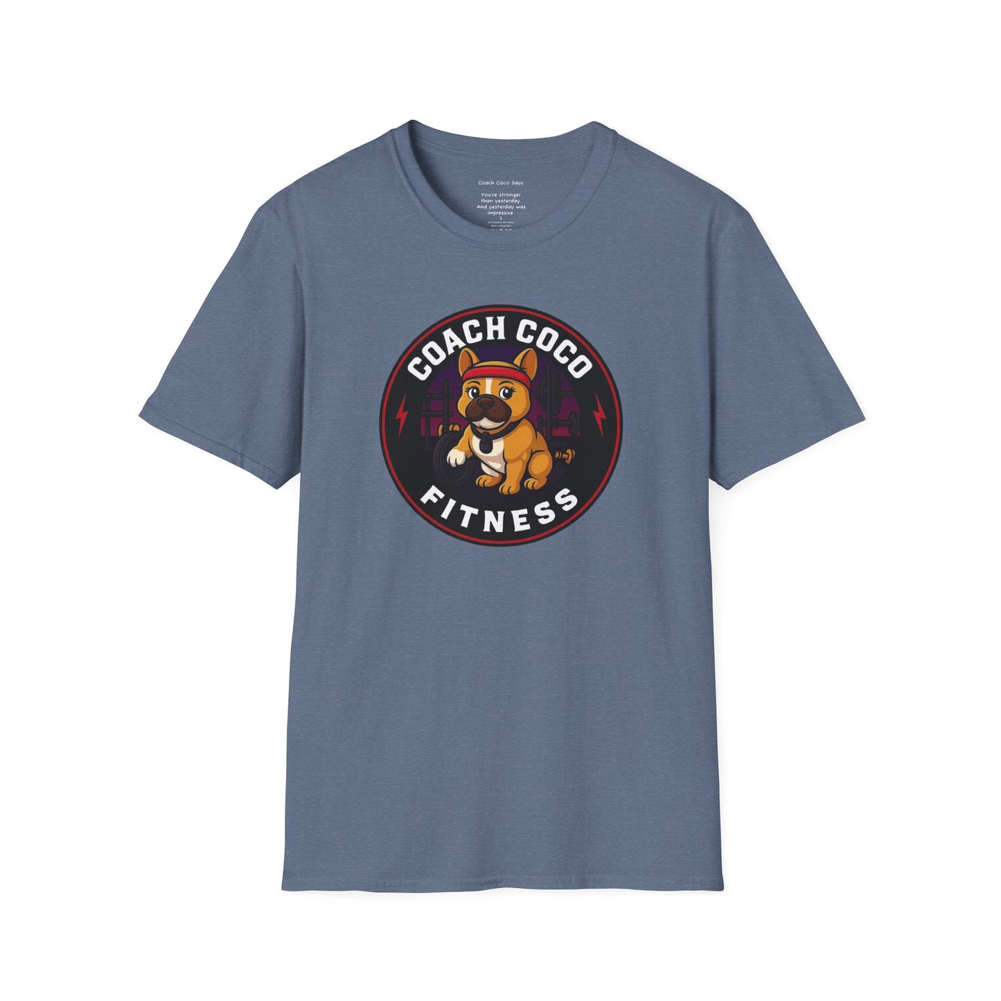 .Coach Coco Fitness Motivational T-Shirt | Fun Unisex Workout Tee | Pet Lover's Gift | Gym Apparel | Cute Fitness T-Shirt | Animal Lover Tee