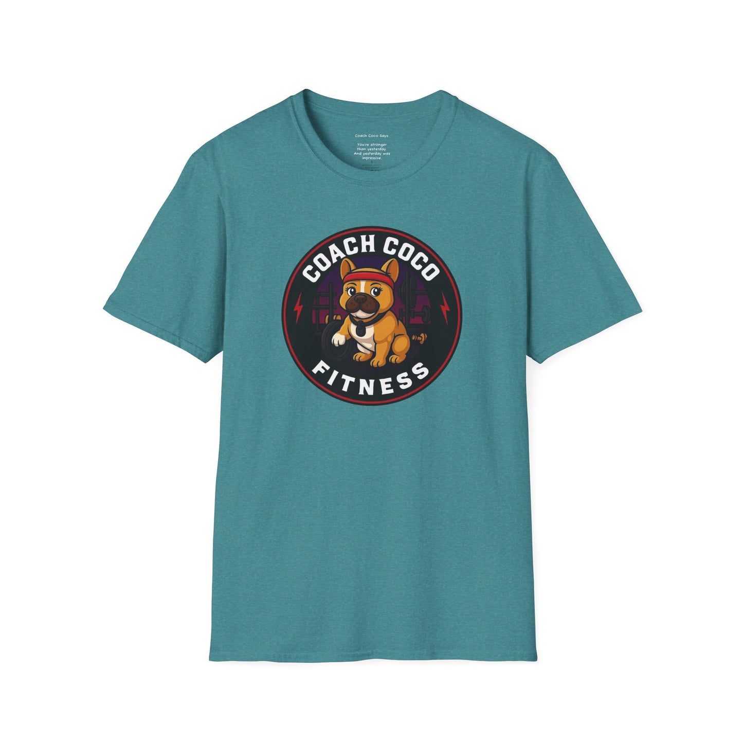 .Coach Coco Fitness Motivational T-Shirt | Fun Unisex Workout Tee | Pet Lover's Gift | Gym Apparel | Cute Fitness T-Shirt | Animal Lover Tee