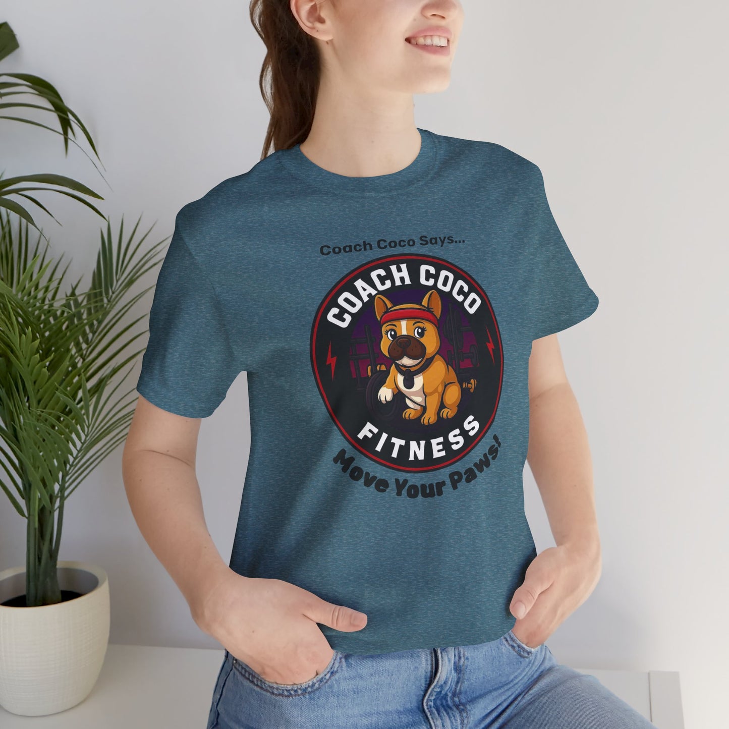 Coach Coco Fitness - Fitness Motivational Unisex Tee - Coach Coco Fitness, Workout Shirt, Dog Lover Gift, Gym Apparel, Activewear