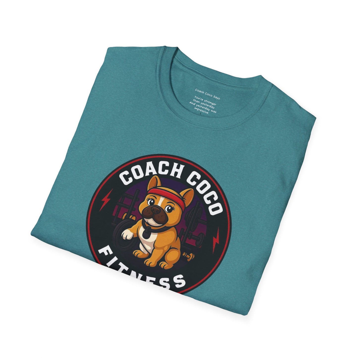 .Coach Coco Fitness Motivational T-Shirt | Fun Unisex Workout Tee | Pet Lover's Gift | Gym Apparel | Cute Fitness T-Shirt | Animal Lover Tee