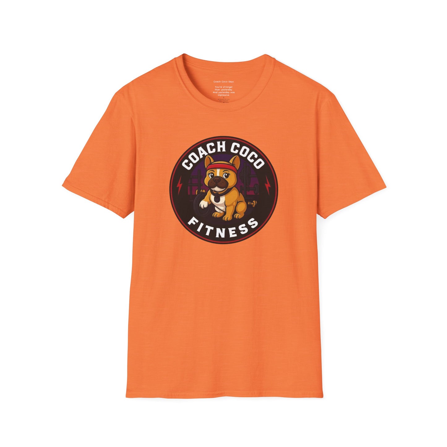 .Coach Coco Fitness Motivational T-Shirt | Fun Unisex Workout Tee | Pet Lover's Gift | Gym Apparel | Cute Fitness T-Shirt | Animal Lover Tee