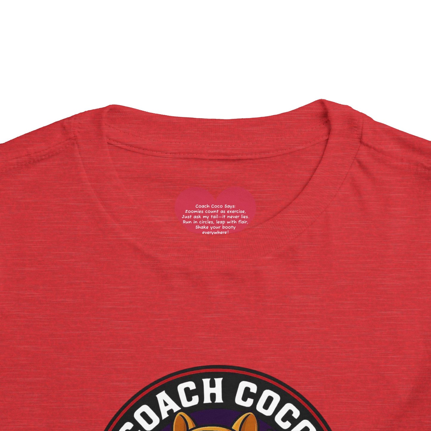 Coach Coco Fitness - Cool Coach Frenchie Toddler Tee, Fun Kids Shirt, Birthday Gift, Activewear for Toddlers, Dog Lover Apparel, Fitness Humor Top