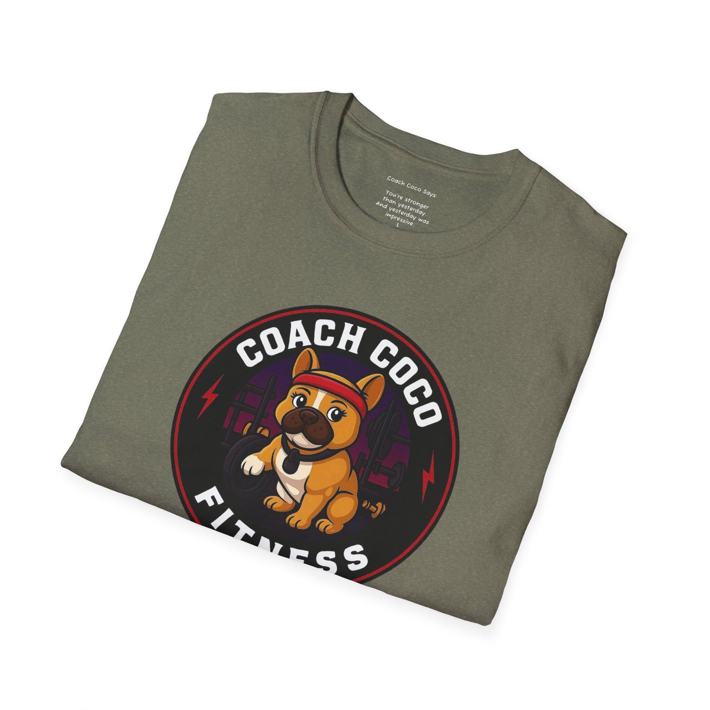 .Coach Coco Fitness Motivational T-Shirt | Fun Unisex Workout Tee | Pet Lover's Gift | Gym Apparel | Cute Fitness T-Shirt | Animal Lover Tee