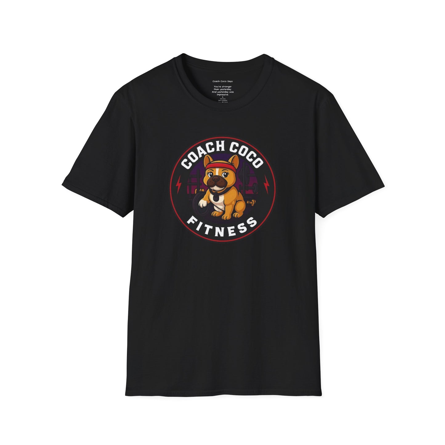 .Coach Coco Fitness Motivational T-Shirt | Fun Unisex Workout Tee | Pet Lover's Gift | Gym Apparel | Cute Fitness T-Shirt | Animal Lover Tee