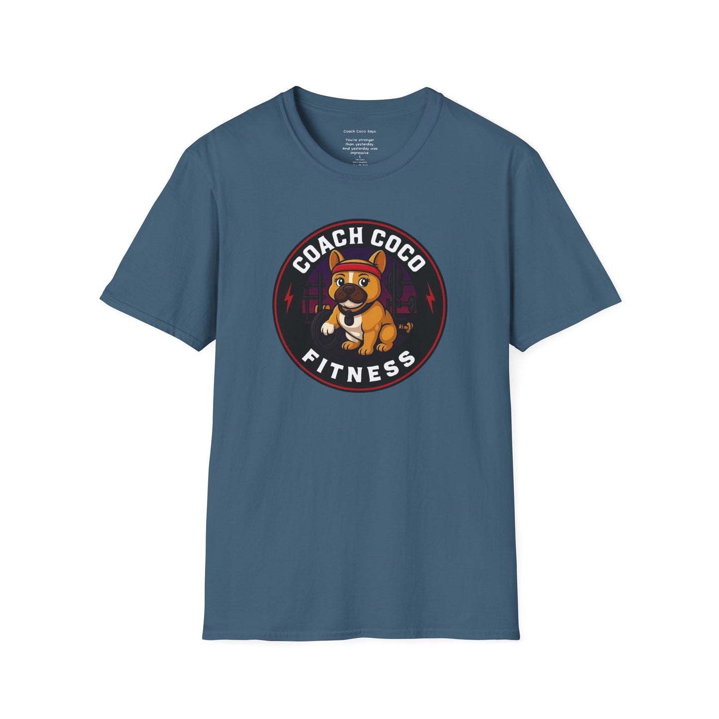 .Coach Coco Fitness Motivational T-Shirt | Fun Unisex Workout Tee | Pet Lover's Gift | Gym Apparel | Cute Fitness T-Shirt | Animal Lover Tee