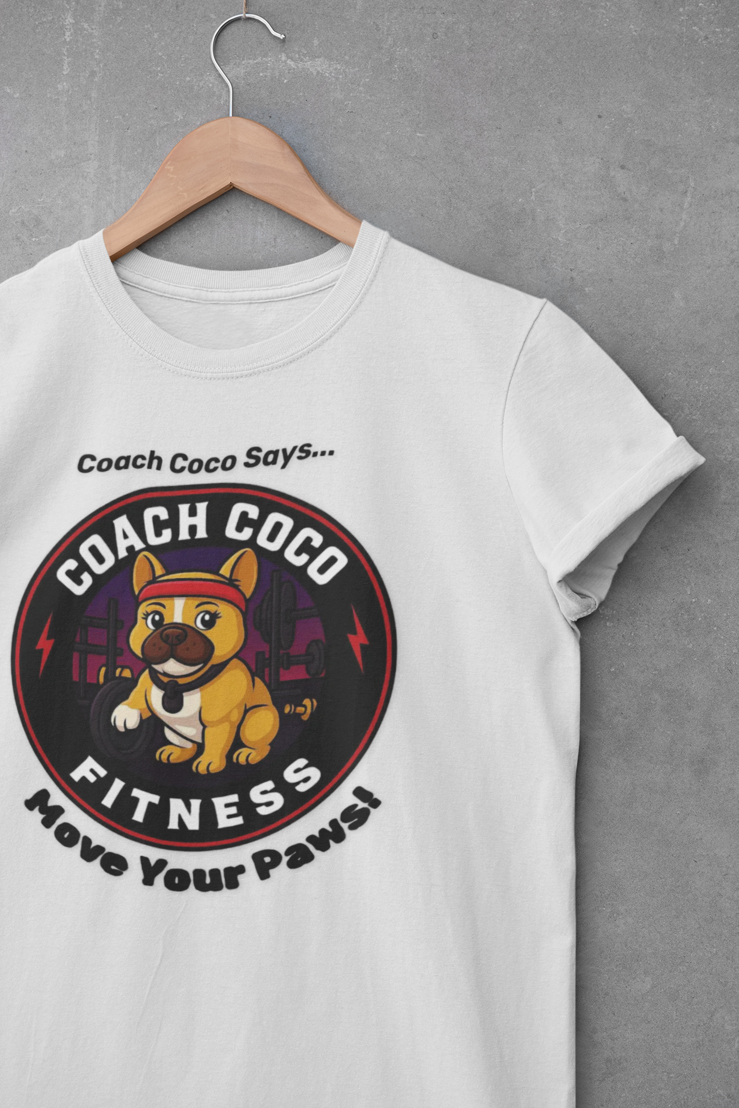 Coach Coco Fitness - Fitness Motivational Unisex Tee - Coach Coco Fitness, Workout Shirt, Dog Lover Gift, Gym Apparel, Activewear