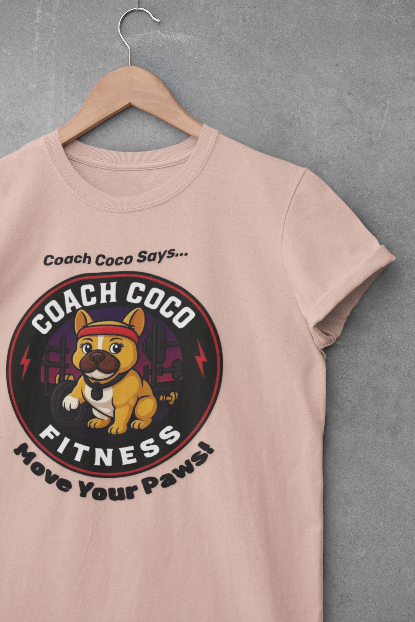 Coach Coco Fitness - Fitness Motivational Unisex Tee - Coach Coco Fitness, Workout Shirt, Dog Lover Gift, Gym Apparel, Activewear