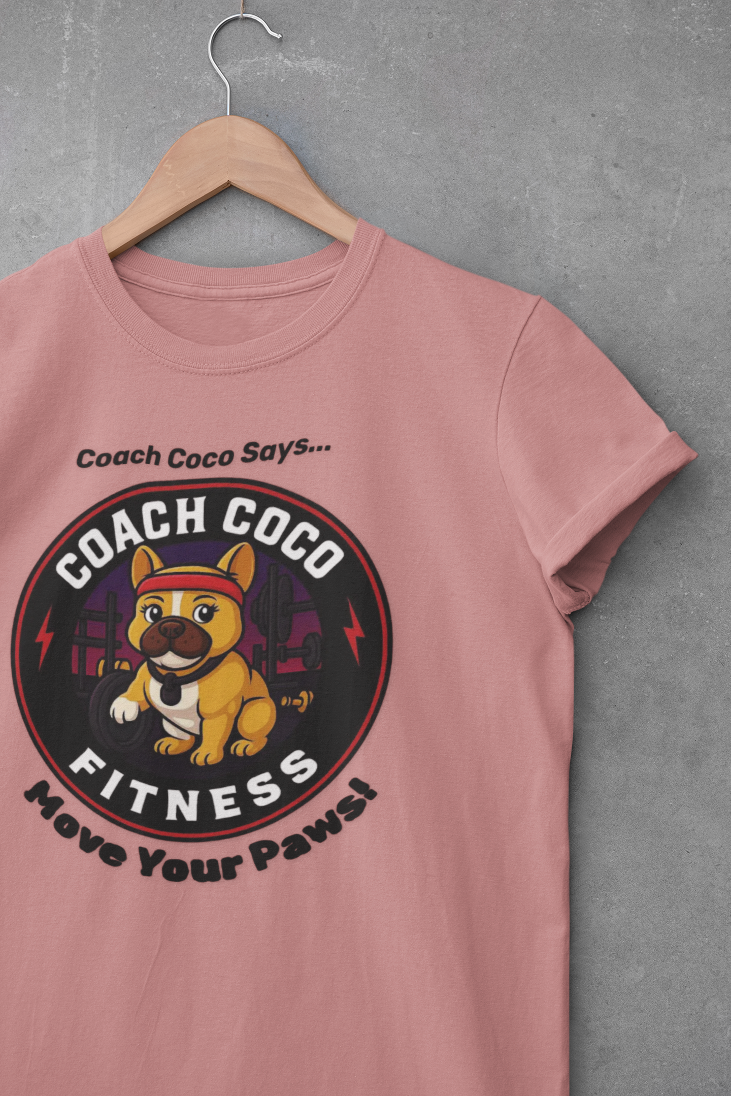 Coach Coco Fitness - Fitness Motivational Unisex Tee - Coach Coco Fitness, Workout Shirt, Dog Lover Gift, Gym Apparel, Activewear