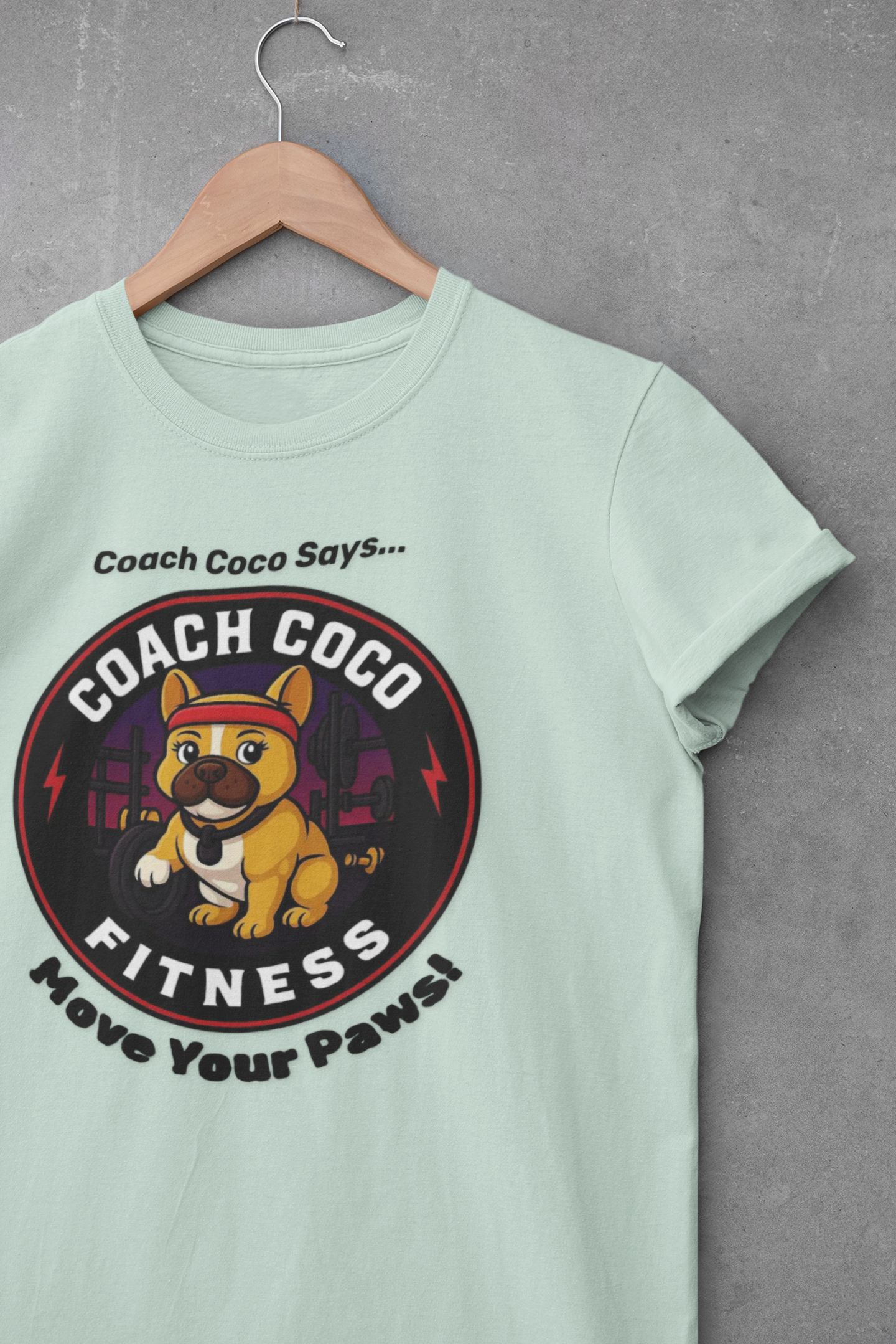 Coach Coco Fitness - Fitness Motivational Unisex Tee - Coach Coco Fitness, Workout Shirt, Dog Lover Gift, Gym Apparel, Activewear