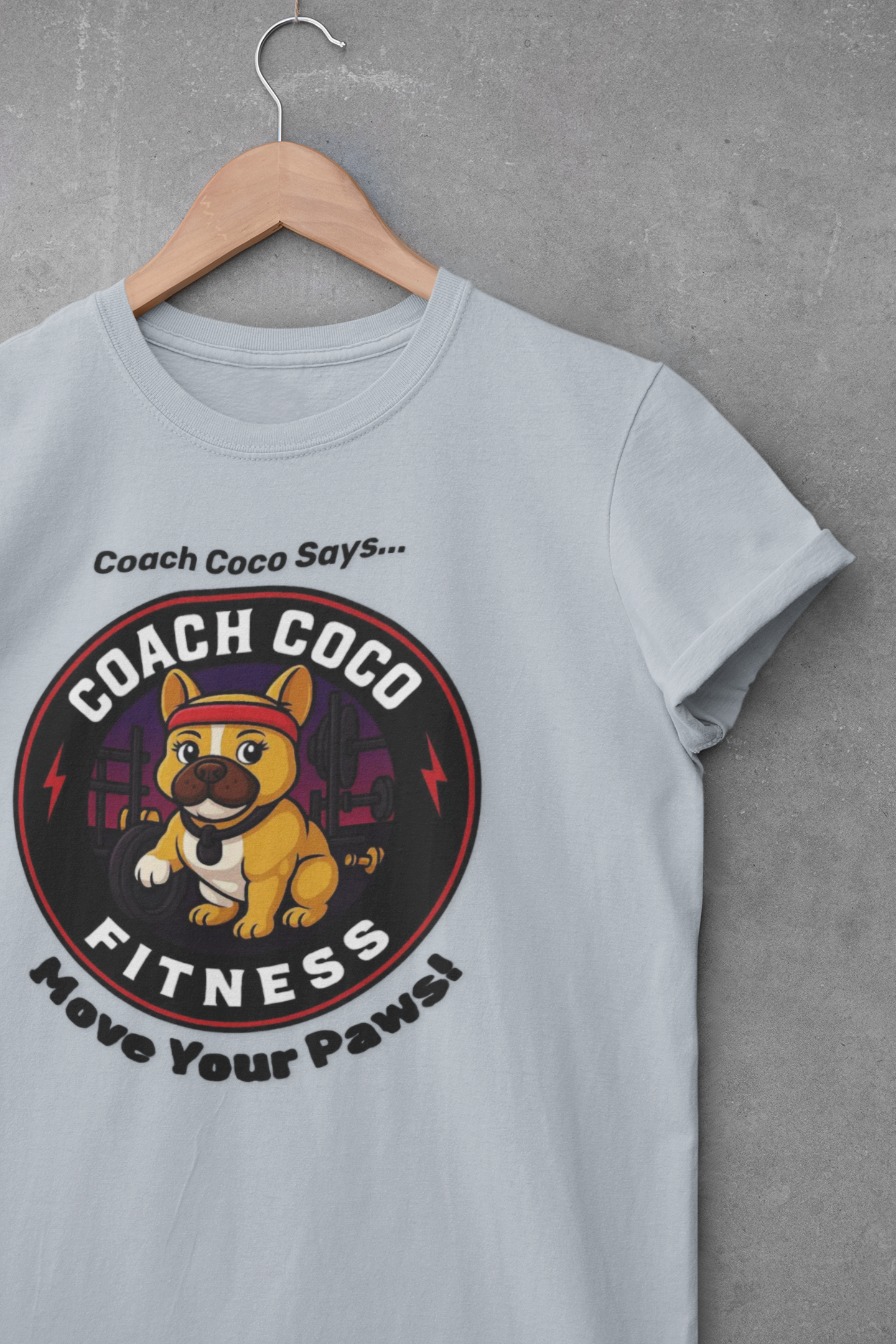 Coach Coco Fitness - Fitness Motivational Unisex Tee - Coach Coco Fitness, Workout Shirt, Dog Lover Gift, Gym Apparel, Activewear
