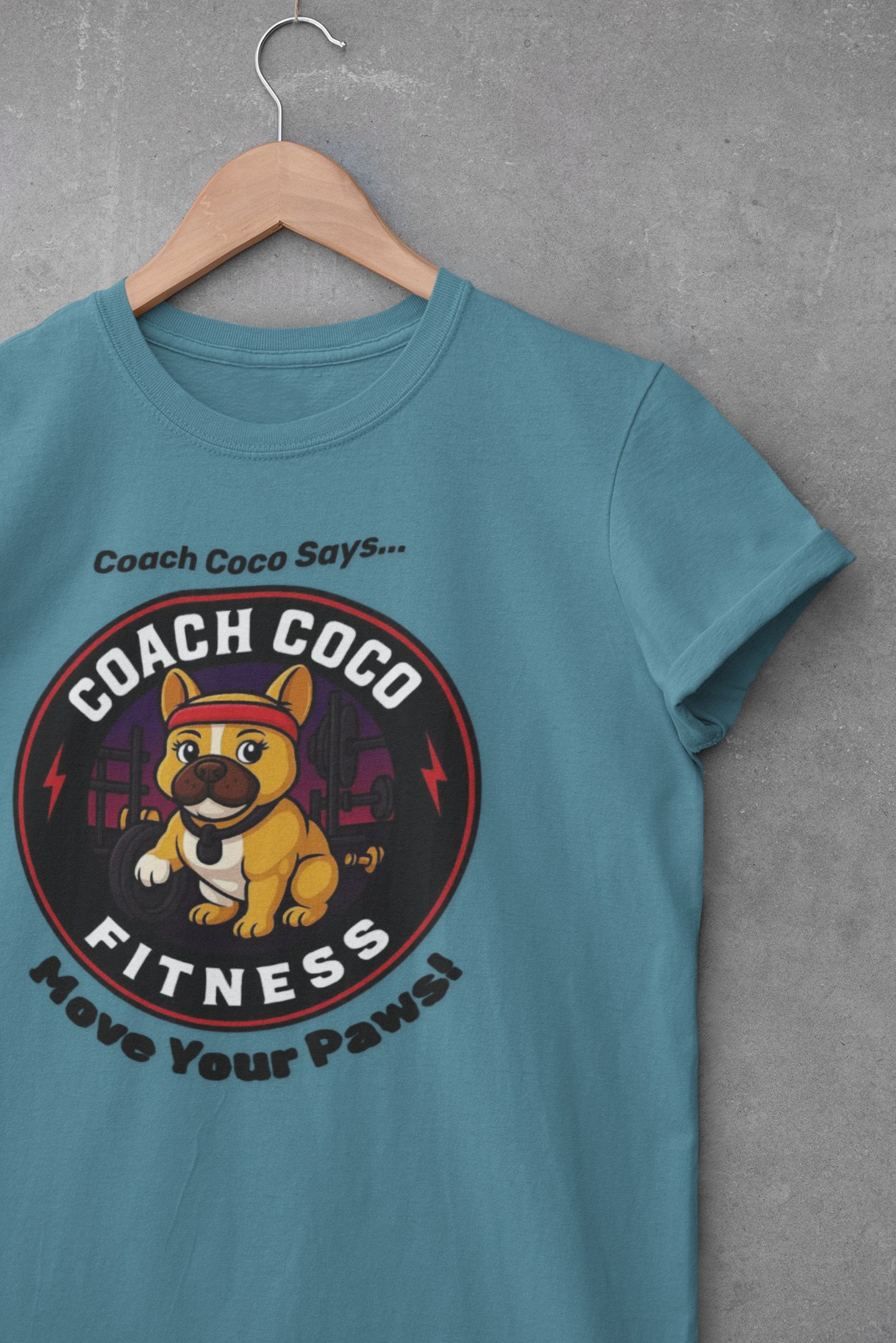Coach Coco Fitness - Fitness Motivational Unisex Tee - Coach Coco Fitness, Workout Shirt, Dog Lover Gift, Gym Apparel, Activewear