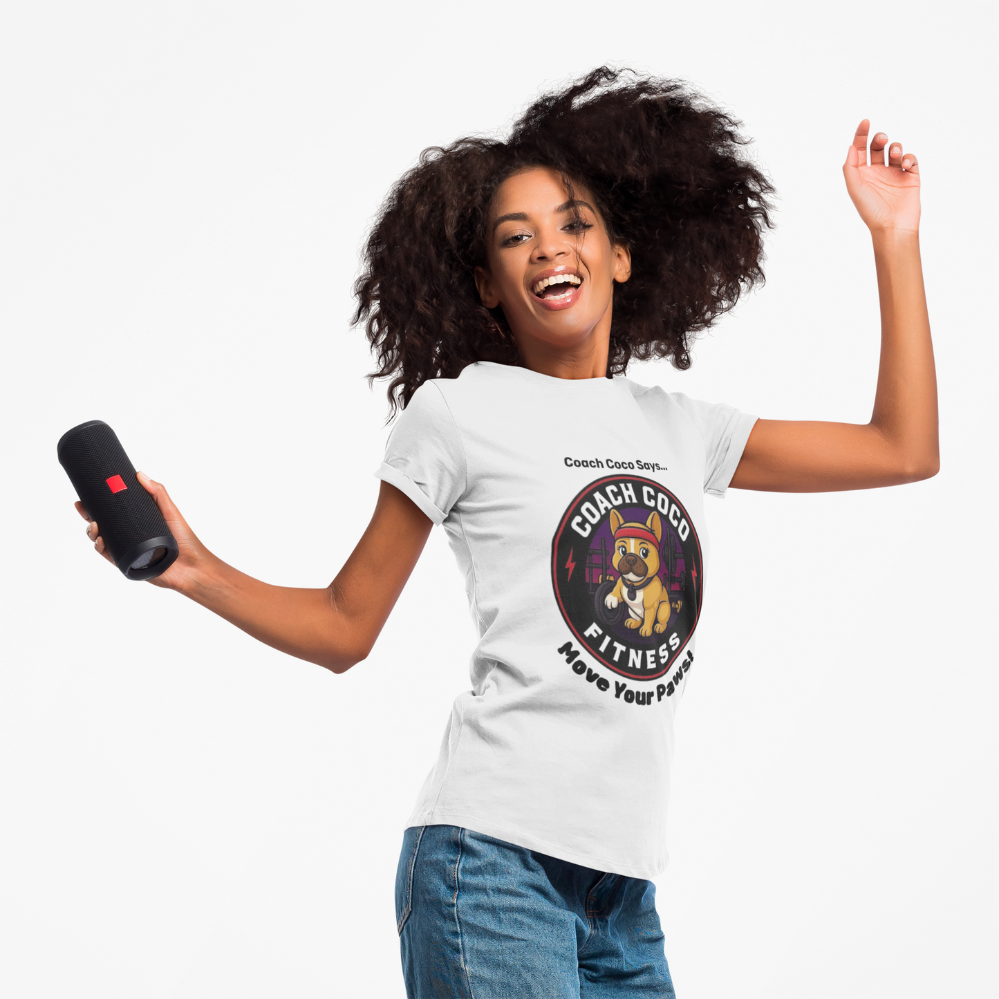 Coach Coco Fitness - Fitness Motivational Unisex Tee - Coach Coco Fitness, Workout Shirt, Dog Lover Gift, Gym Apparel, Activewear