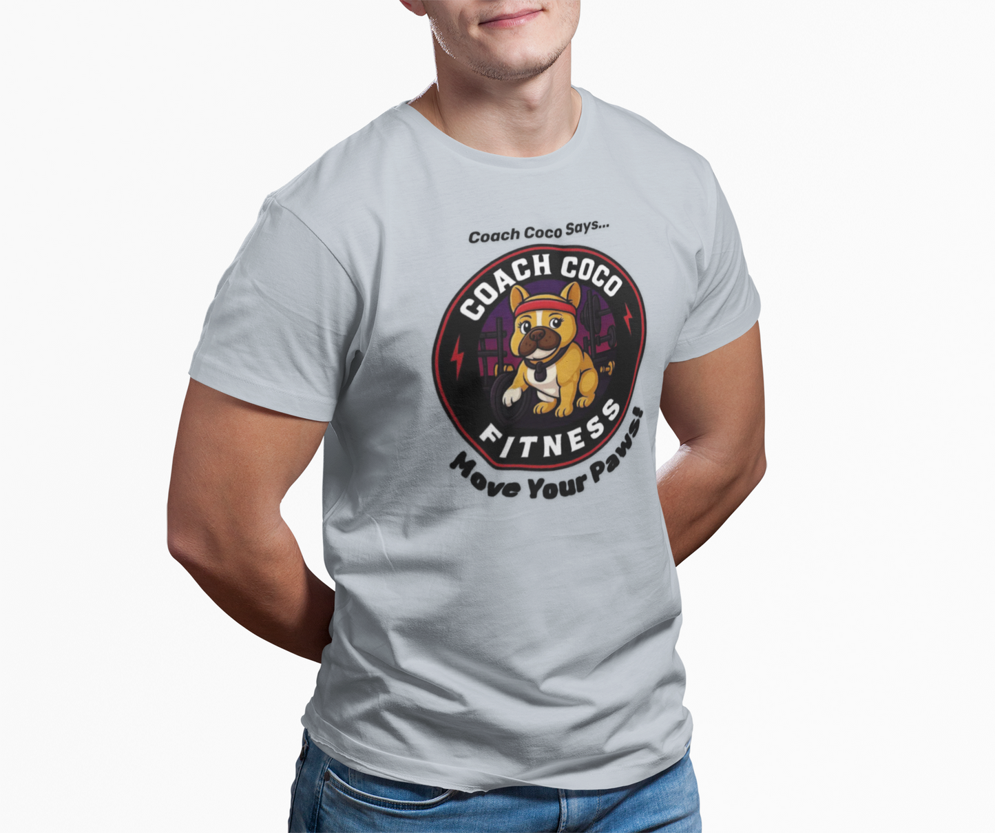 Coach Coco Fitness - Fitness Motivational Unisex Tee - Coach Coco Fitness, Workout Shirt, Dog Lover Gift, Gym Apparel, Activewear