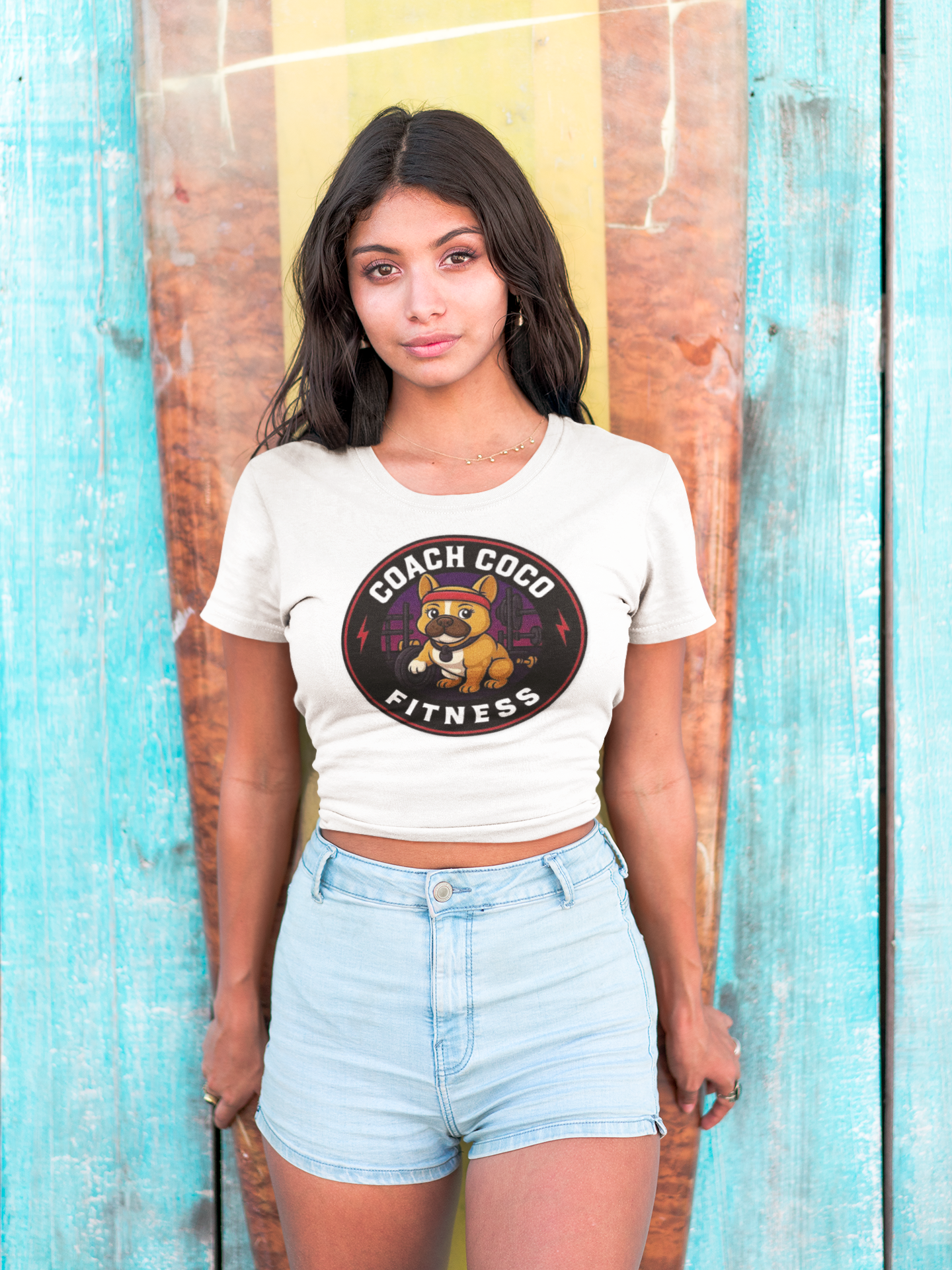 Coach Coco Fitness - Fitness Motivational Women's Tee - Coach Coco Fitness, Workout Shirt, Dog Lover Gift, Gym Apparel, Activewear