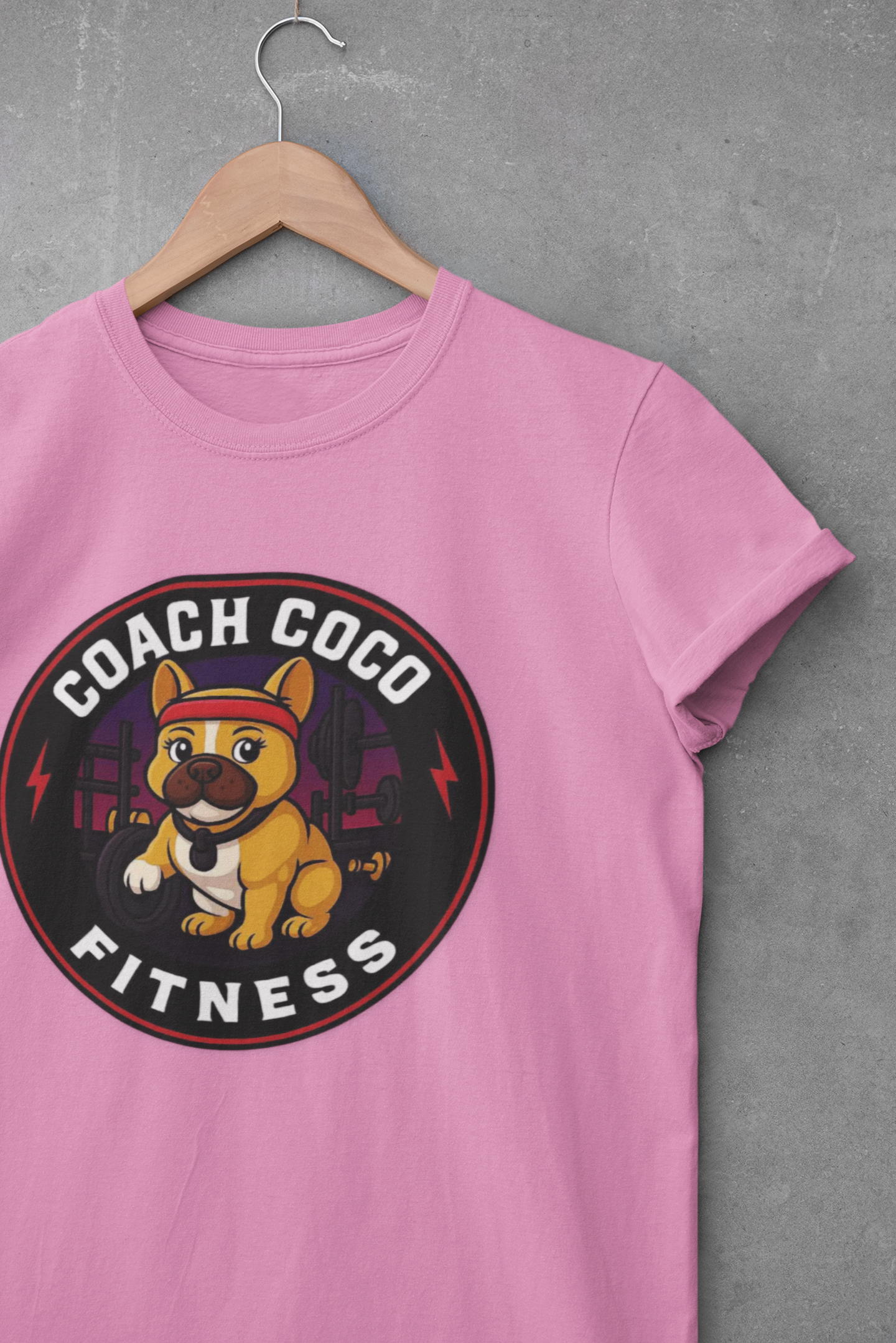 Coach Coco Fitness - Fitness Motivational Women's Tee - Coach Coco Fitness, Workout Shirt, Dog Lover Gift, Gym Apparel, Activewear