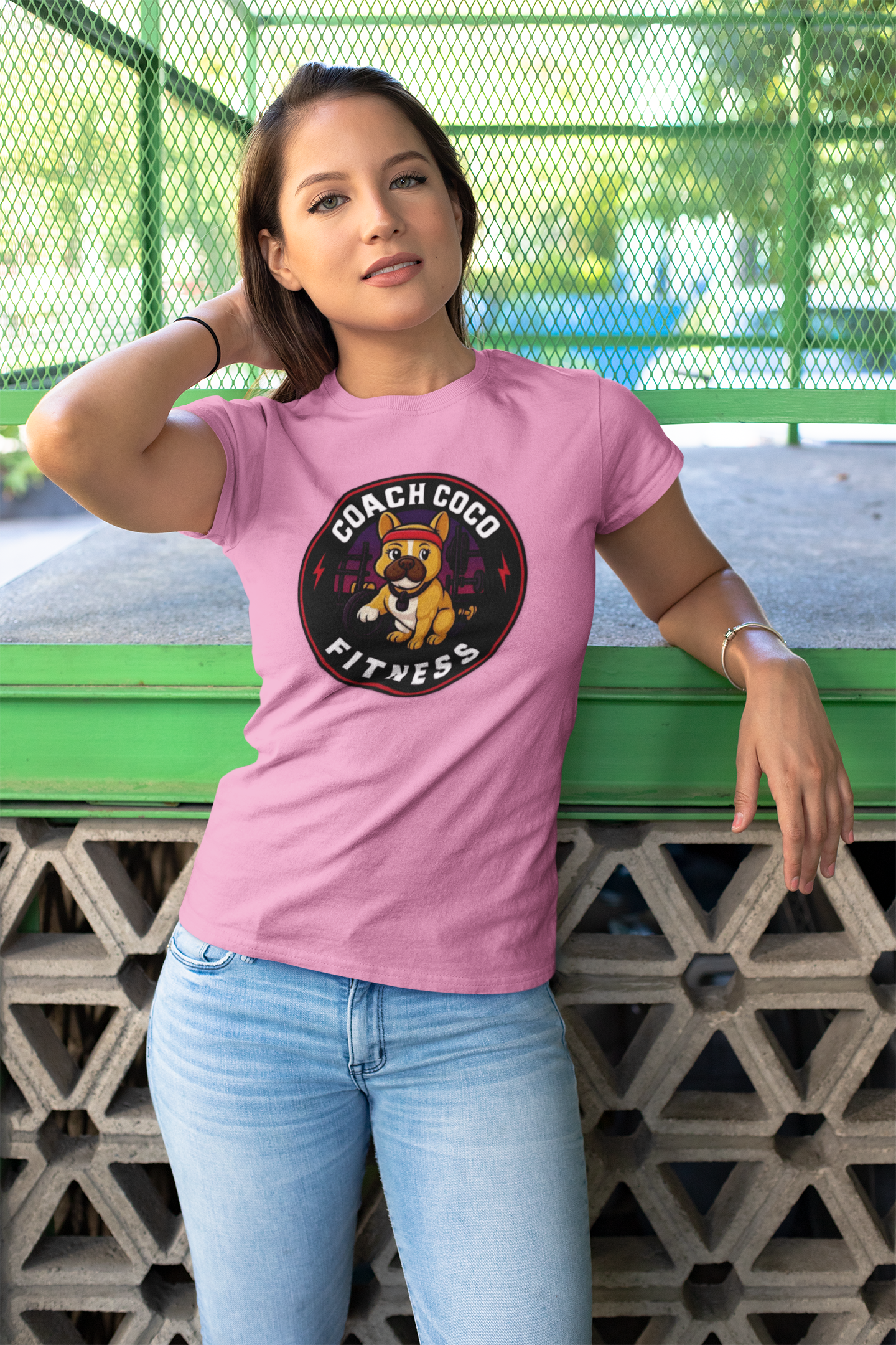 Coach Coco Fitness - Fitness Motivational Women's Tee - Coach Coco Fitness, Workout Shirt, Dog Lover Gift, Gym Apparel, Activewear