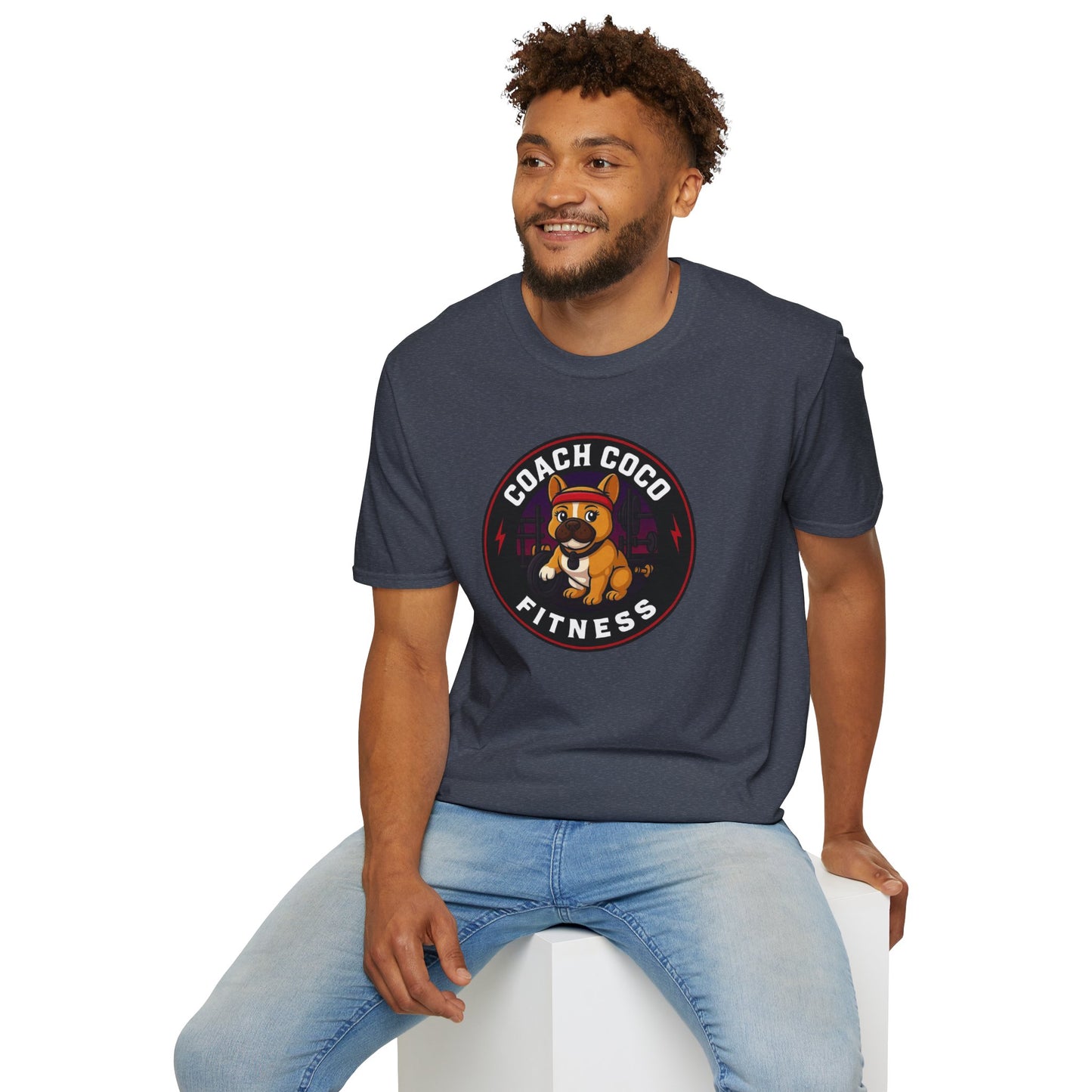 .Coach Coco Fitness Motivational T-Shirt | Fun Unisex Workout Tee | Pet Lover's Gift | Gym Apparel | Cute Fitness T-Shirt | Animal Lover Tee