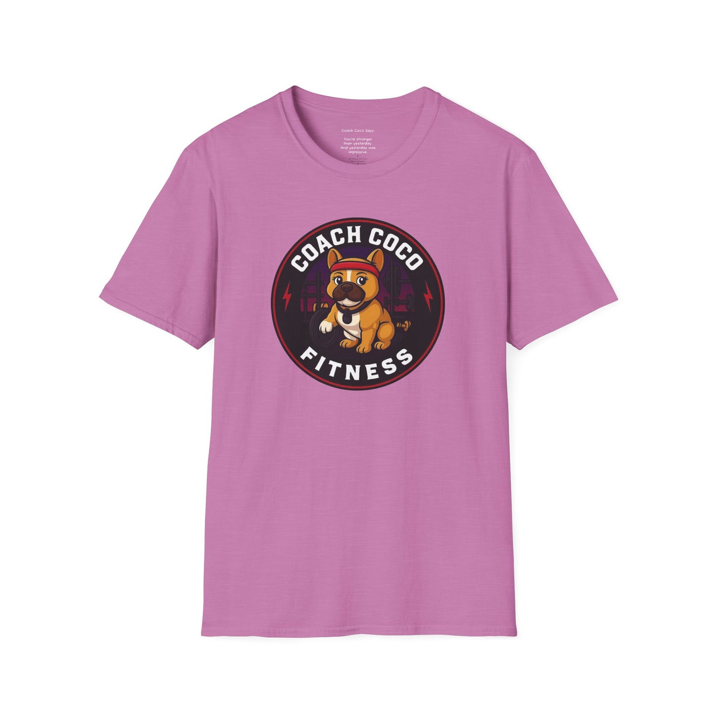 .Coach Coco Fitness Motivational T-Shirt | Fun Unisex Workout Tee | Pet Lover's Gift | Gym Apparel | Cute Fitness T-Shirt | Animal Lover Tee