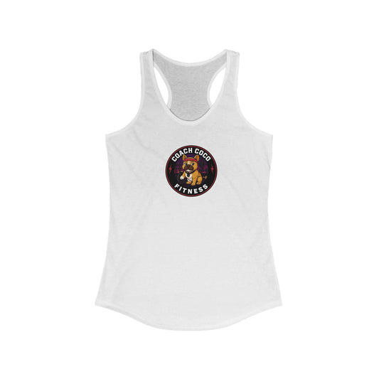 Coach Coco Fitness - Fitness Motivational Women's Fitness Racerback Tank, Gym Workout Shirt, Activewear Top, Casual Summerwear, Perfect for Coaches and Athletes