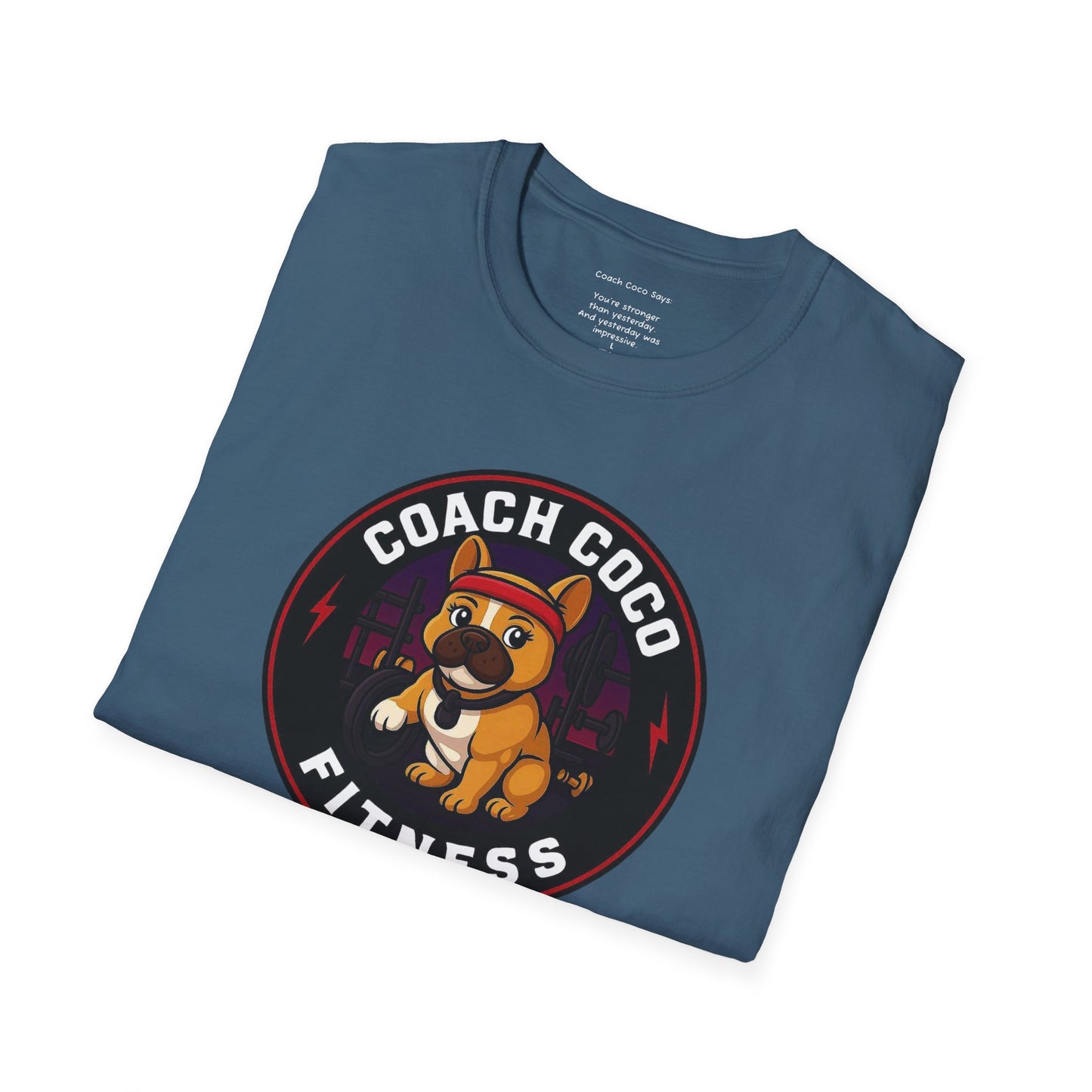 .Coach Coco Fitness Motivational T-Shirt | Fun Unisex Workout Tee | Pet Lover's Gift | Gym Apparel | Cute Fitness T-Shirt | Animal Lover Tee