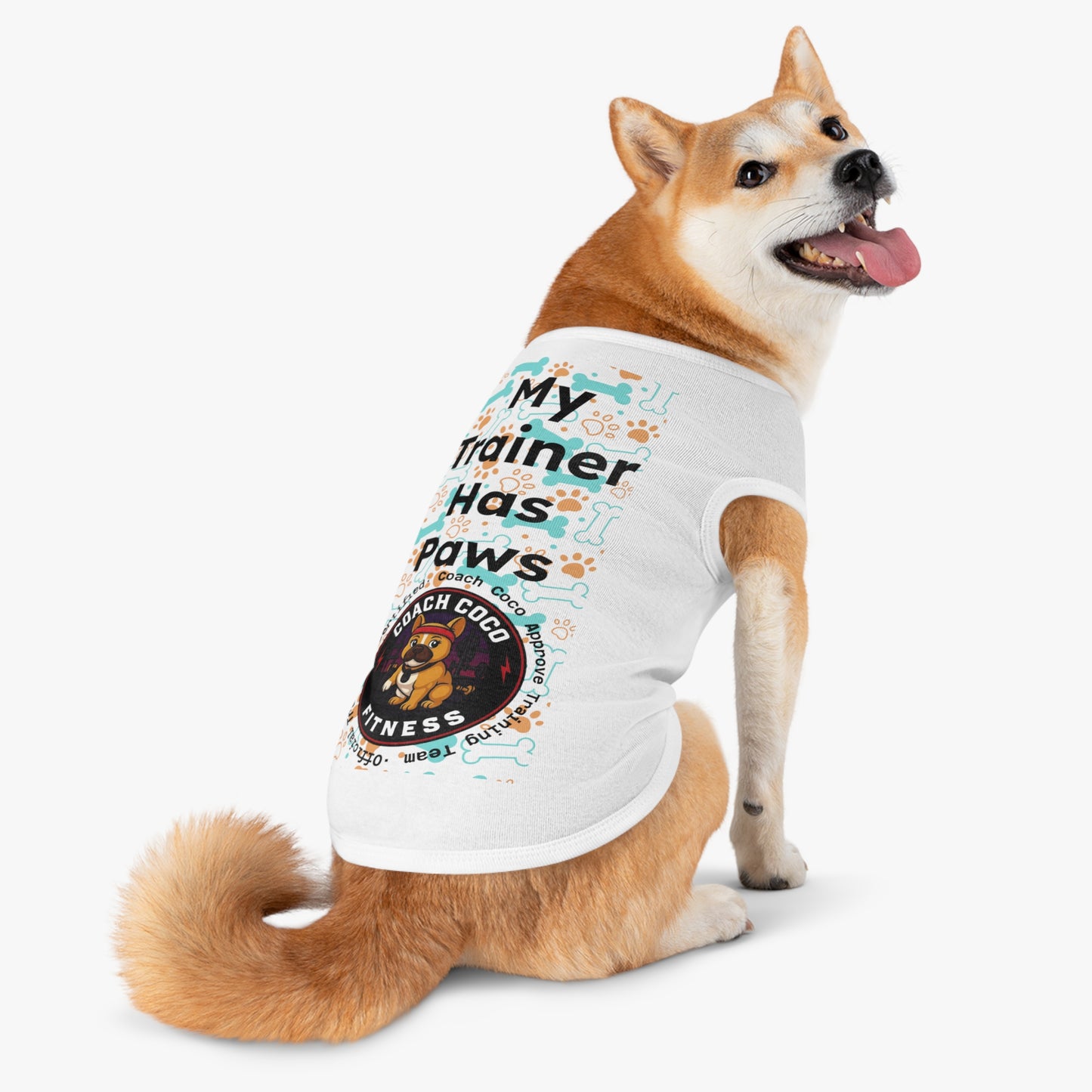 Coach Coco Fitness Pet Tank Top for Active Dogs, Funny Dog Clothes, Gifts for Dog Lovers, Summer Pet Apparel, Exercise Outfit