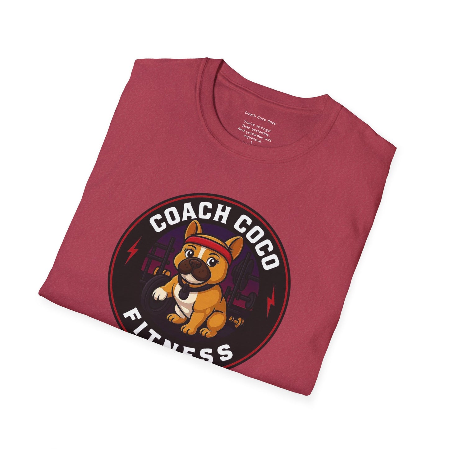 .Coach Coco Fitness Motivational T-Shirt | Fun Unisex Workout Tee | Pet Lover's Gift | Gym Apparel | Cute Fitness T-Shirt | Animal Lover Tee