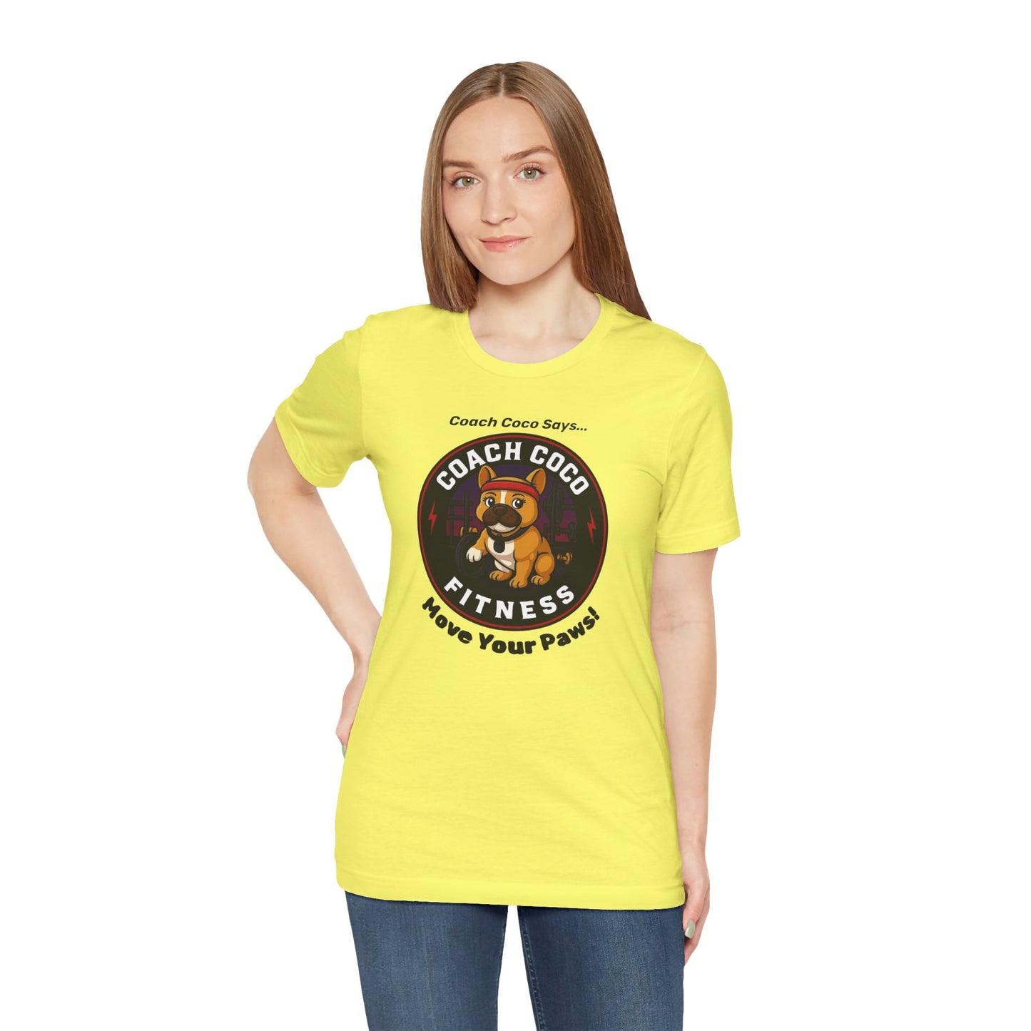 Coach Coco Fitness - Fitness Motivational Unisex Tee - Coach Coco Fitness, Workout Shirt, Dog Lover Gift, Gym Apparel, Activewear