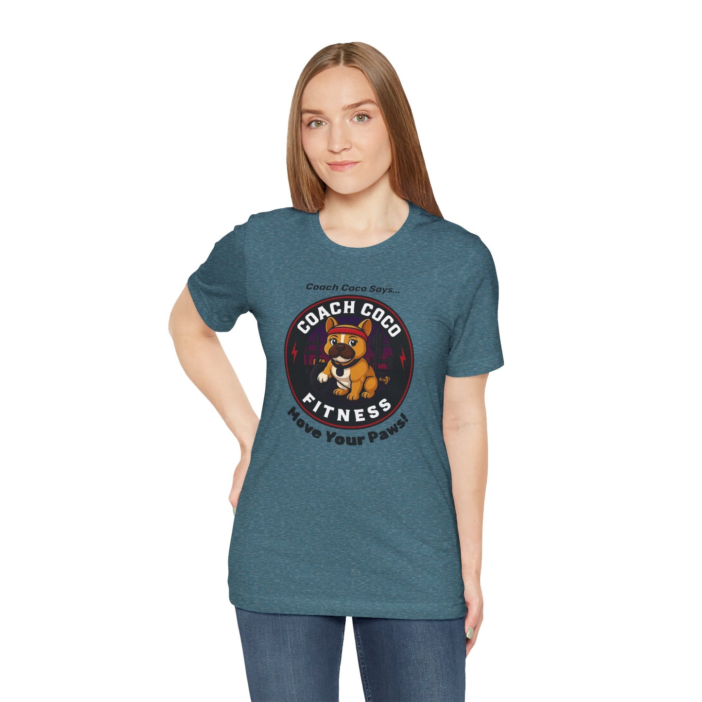 Coach Coco Fitness - Fitness Motivational Unisex Tee - Coach Coco Fitness, Workout Shirt, Dog Lover Gift, Gym Apparel, Activewear