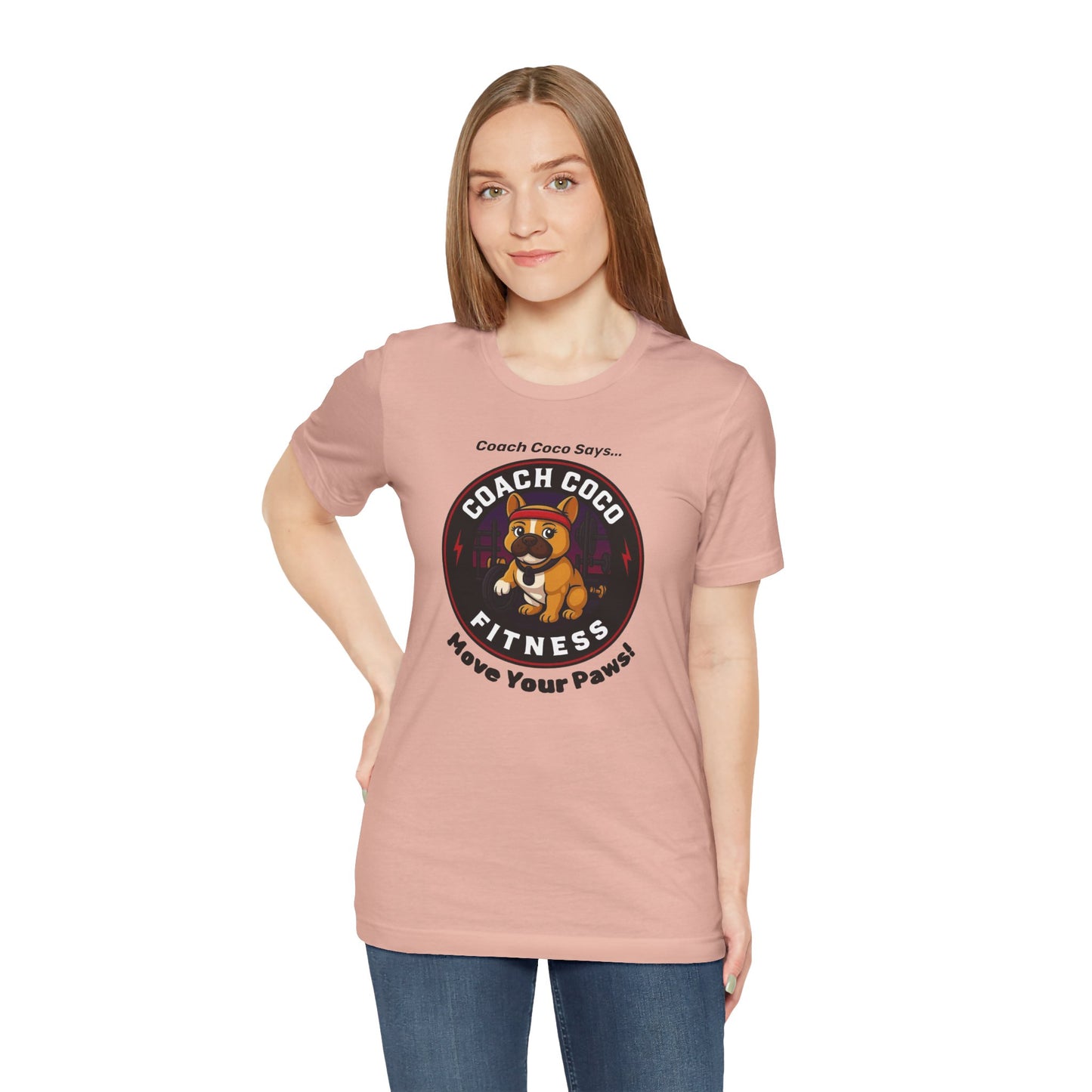Coach Coco Fitness - Fitness Motivational Unisex Tee - Coach Coco Fitness, Workout Shirt, Dog Lover Gift, Gym Apparel, Activewear