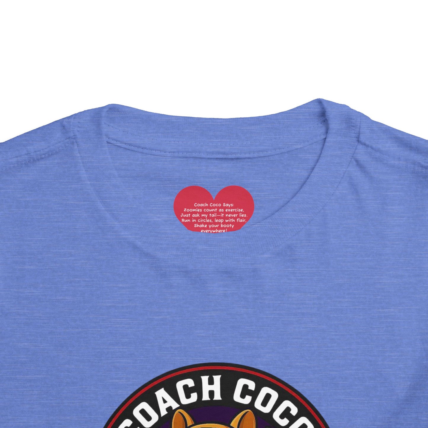 Coach Coco Fitness - Cool Coach Frenchie Toddler Tee, Fun Kids Shirt, Birthday Gift, Activewear for Toddlers, Dog Lover Apparel, Fitness Humor Top