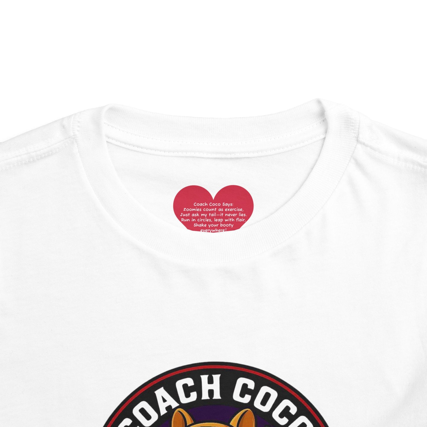 Coach Coco Fitness - Cool Coach Frenchie Toddler Tee, Fun Kids Shirt, Birthday Gift, Activewear for Toddlers, Dog Lover Apparel, Fitness Humor Top