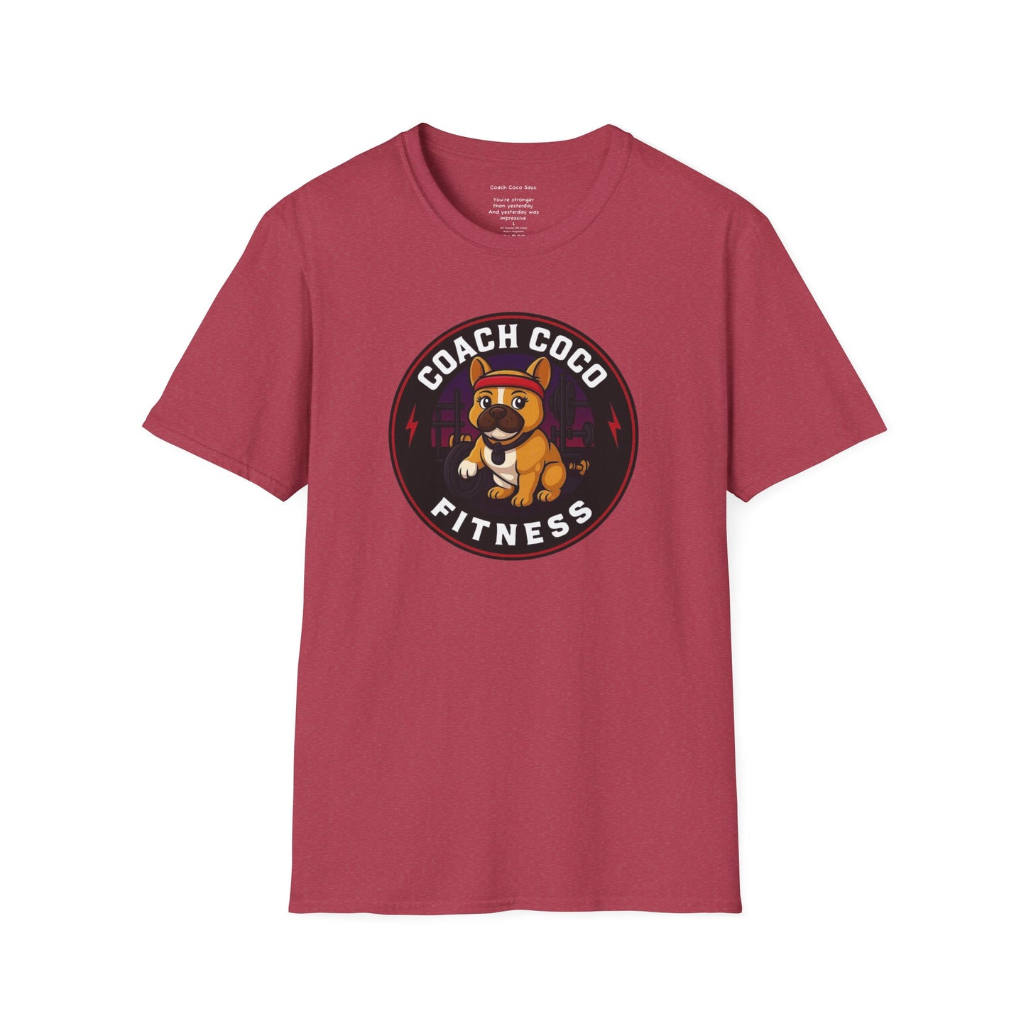 .Coach Coco Fitness Motivational T-Shirt | Fun Unisex Workout Tee | Pet Lover's Gift | Gym Apparel | Cute Fitness T-Shirt | Animal Lover Tee