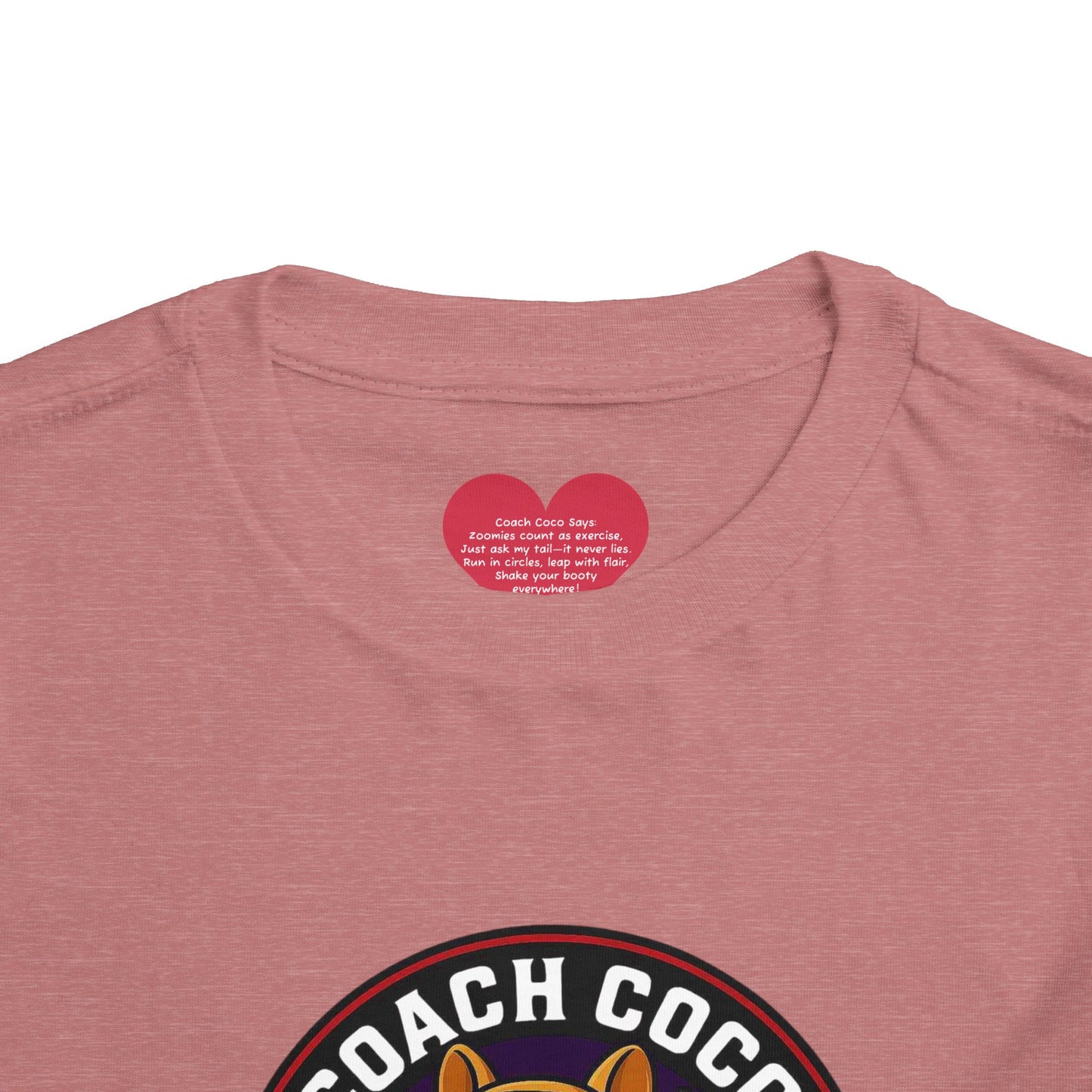 Coach Coco Fitness - Cool Coach Frenchie Toddler Tee, Fun Kids Shirt, Birthday Gift, Activewear for Toddlers, Dog Lover Apparel, Fitness Humor Top