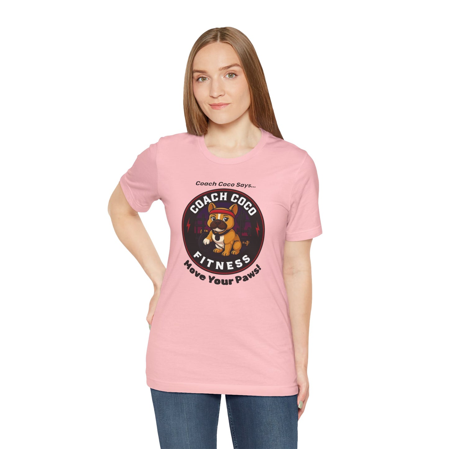 Coach Coco Fitness - Fitness Motivational Unisex Tee - Coach Coco Fitness, Workout Shirt, Dog Lover Gift, Gym Apparel, Activewear