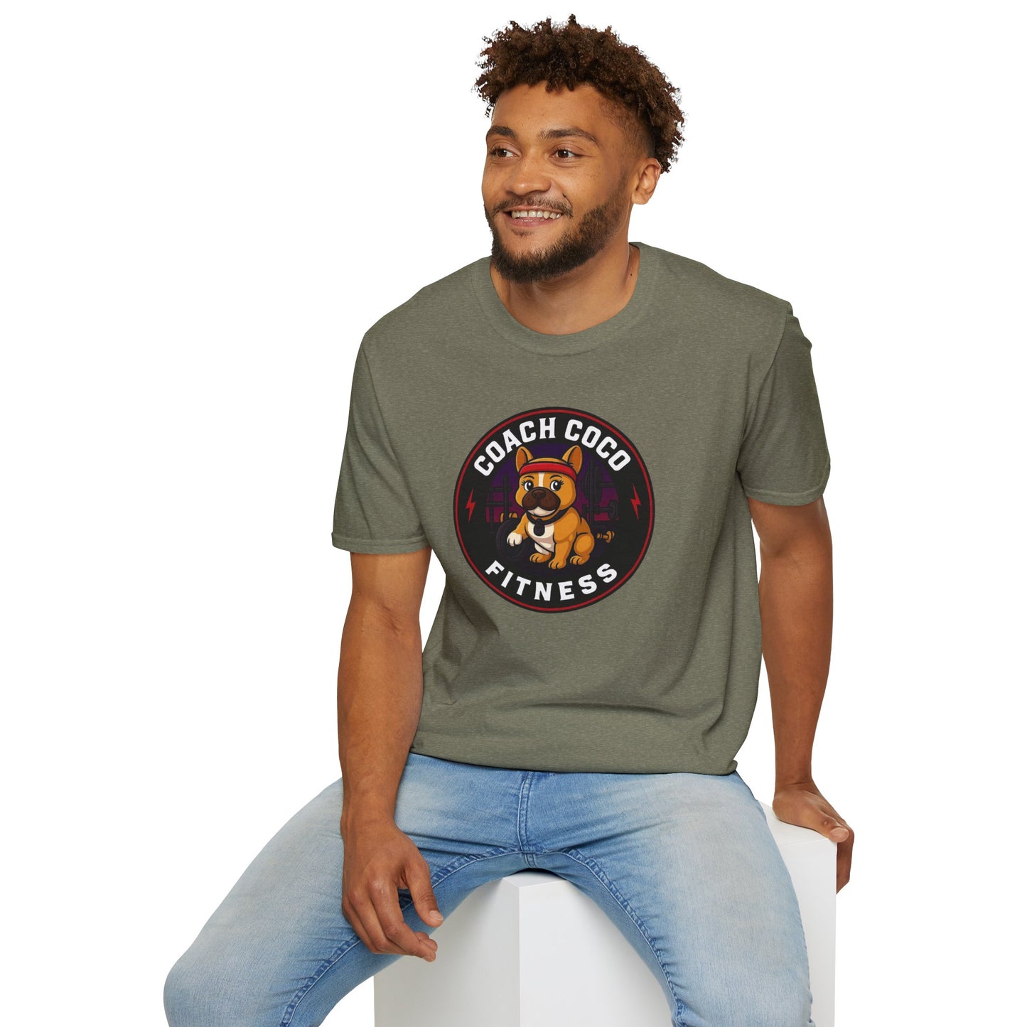 .Coach Coco Fitness Motivational T-Shirt | Fun Unisex Workout Tee | Pet Lover's Gift | Gym Apparel | Cute Fitness T-Shirt | Animal Lover Tee