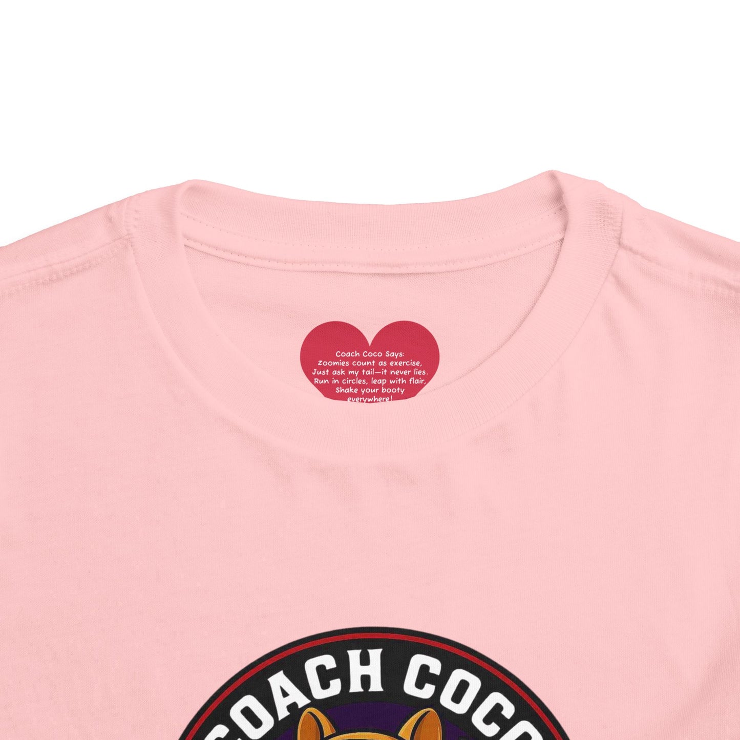 Coach Coco Fitness - Cool Coach Frenchie Toddler Tee, Fun Kids Shirt, Birthday Gift, Activewear for Toddlers, Dog Lover Apparel, Fitness Humor Top