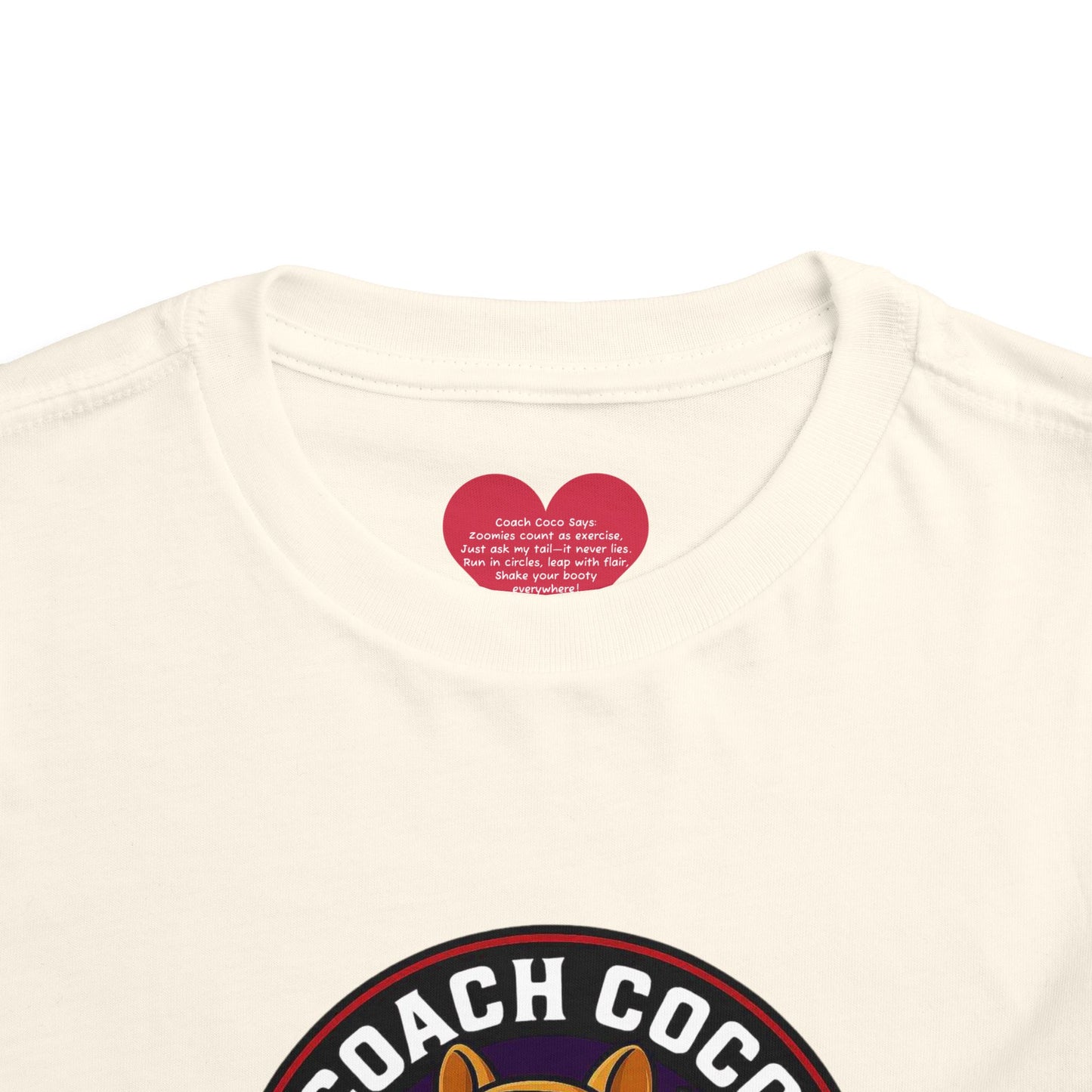 Coach Coco Fitness - Cool Coach Frenchie Toddler Tee, Fun Kids Shirt, Birthday Gift, Activewear for Toddlers, Dog Lover Apparel, Fitness Humor Top