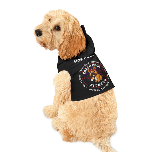 Coach Coco Fitness. Playful Pet Hoodie - Perfect for Dog Lovers, Pet Fashion, Gifts for Dog Trainers, Cozy Pet Wear, Adorable Hoodie for Pets