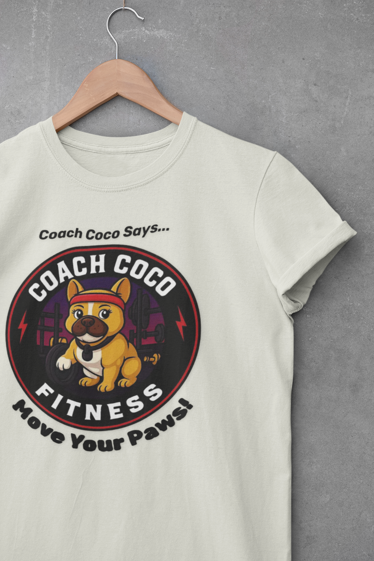 Coach Coco Fitness - Fitness Motivational Unisex Tee - Coach Coco Fitness, Workout Shirt, Dog Lover Gift, Gym Apparel, Activewear