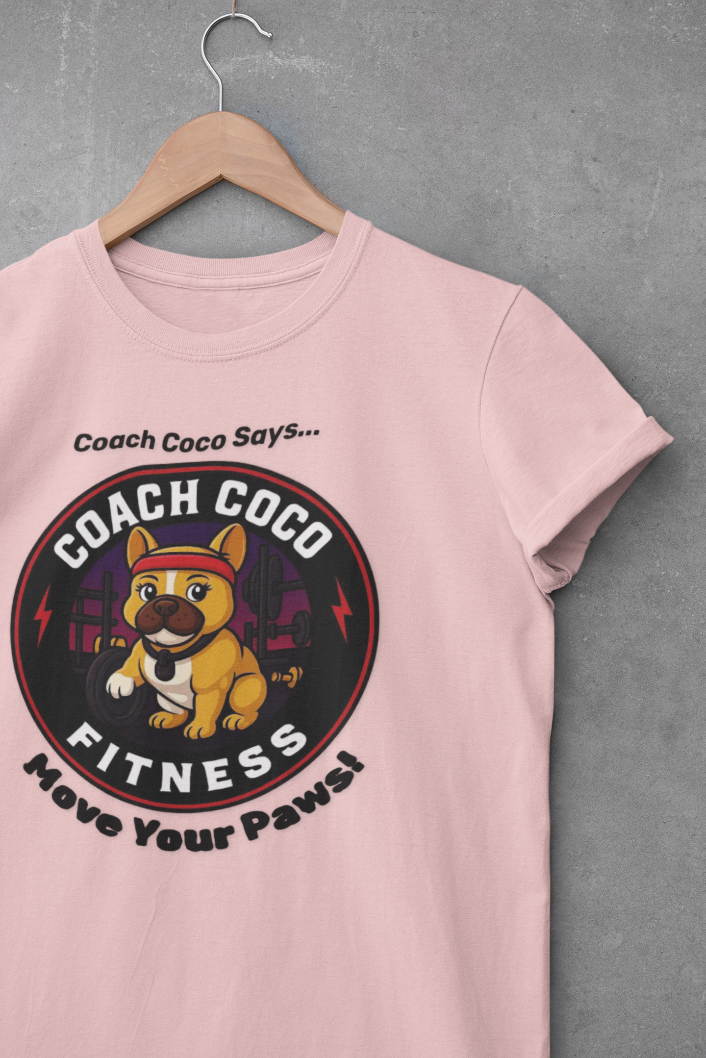 Coach Coco Fitness - Fitness Motivational Unisex Tee - Coach Coco Fitness, Workout Shirt, Dog Lover Gift, Gym Apparel, Activewear