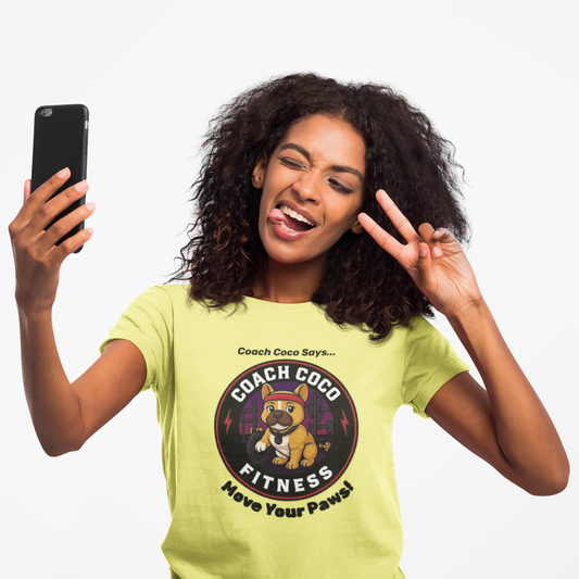 Coach Coco Fitness - Fitness Motivational Unisex Tee - Coach Coco Fitness, Workout Shirt, Dog Lover Gift, Gym Apparel, Activewear