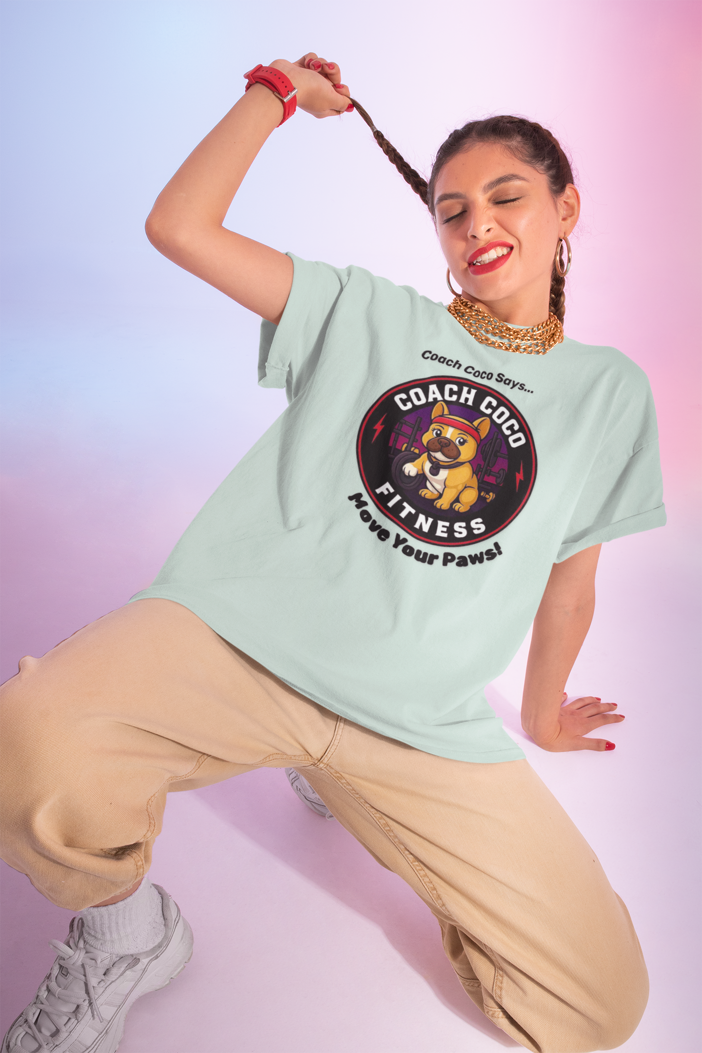 Coach Coco Fitness - Fitness Motivational Unisex Tee - Coach Coco Fitness, Workout Shirt, Dog Lover Gift, Gym Apparel, Activewear