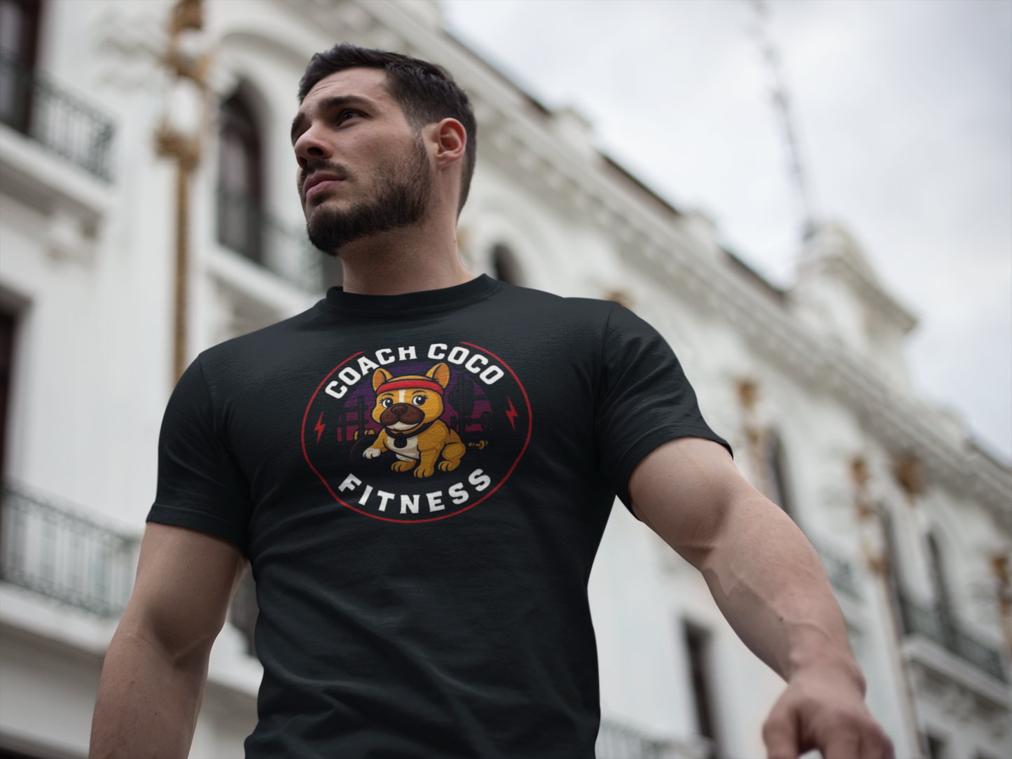 .Coach Coco Fitness Motivational T-Shirt | Fun Unisex Workout Tee | Pet Lover's Gift | Gym Apparel | Cute Fitness T-Shirt | Animal Lover Tee