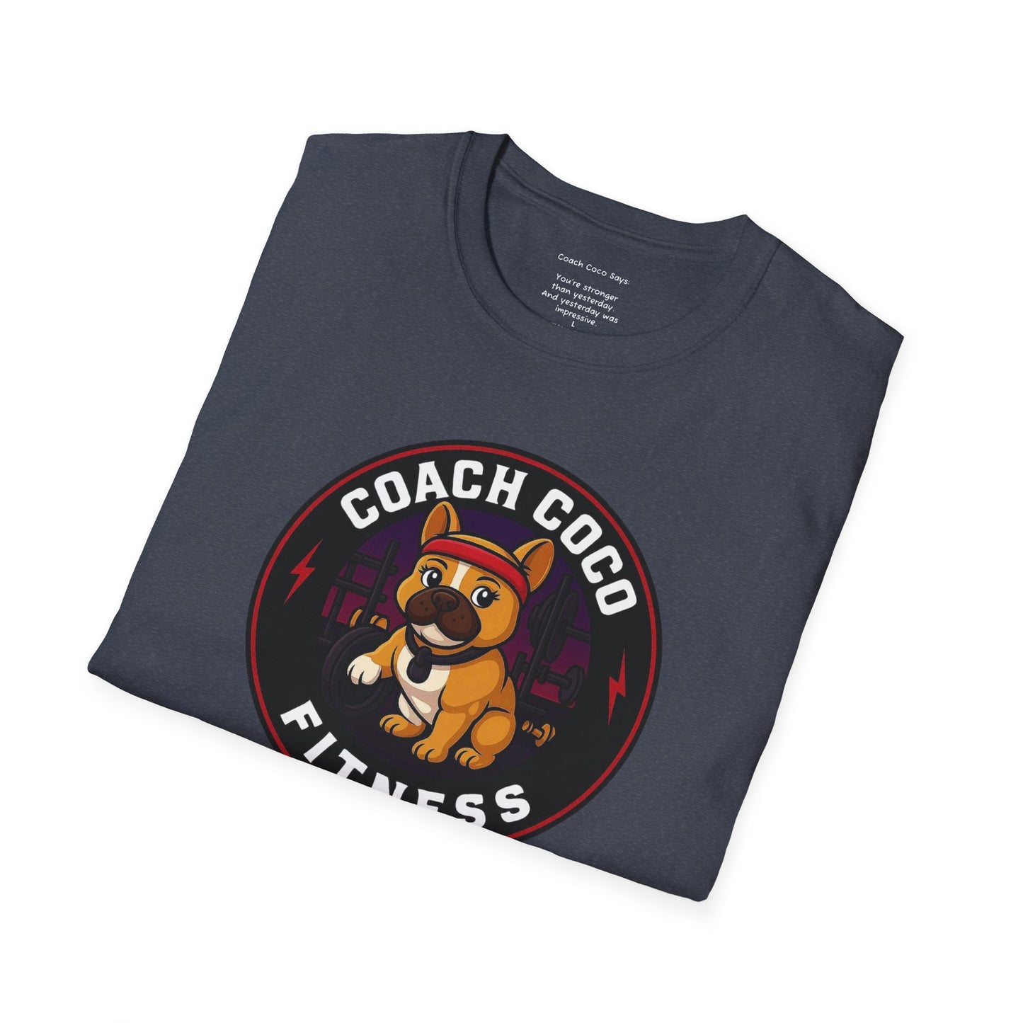 .Coach Coco Fitness Motivational T-Shirt | Fun Unisex Workout Tee | Pet Lover's Gift | Gym Apparel | Cute Fitness T-Shirt | Animal Lover Tee