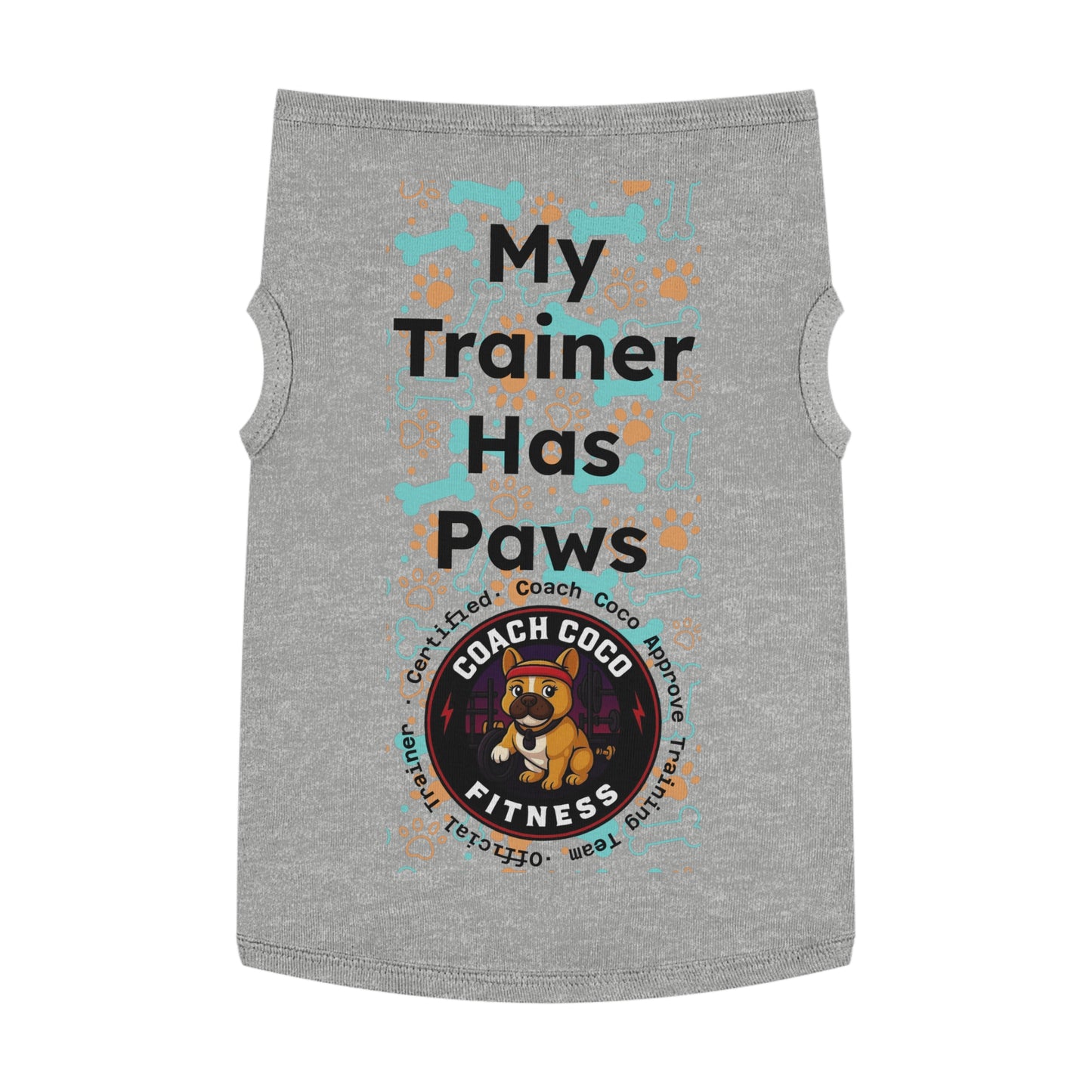 Coach Coco Fitness Pet Tank Top for Active Dogs, Funny Dog Clothes, Gifts for Dog Lovers, Summer Pet Apparel, Exercise Outfit