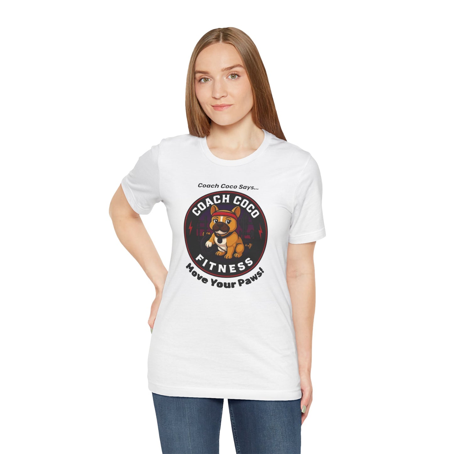 Coach Coco Fitness - Fitness Motivational Unisex Tee - Coach Coco Fitness, Workout Shirt, Dog Lover Gift, Gym Apparel, Activewear